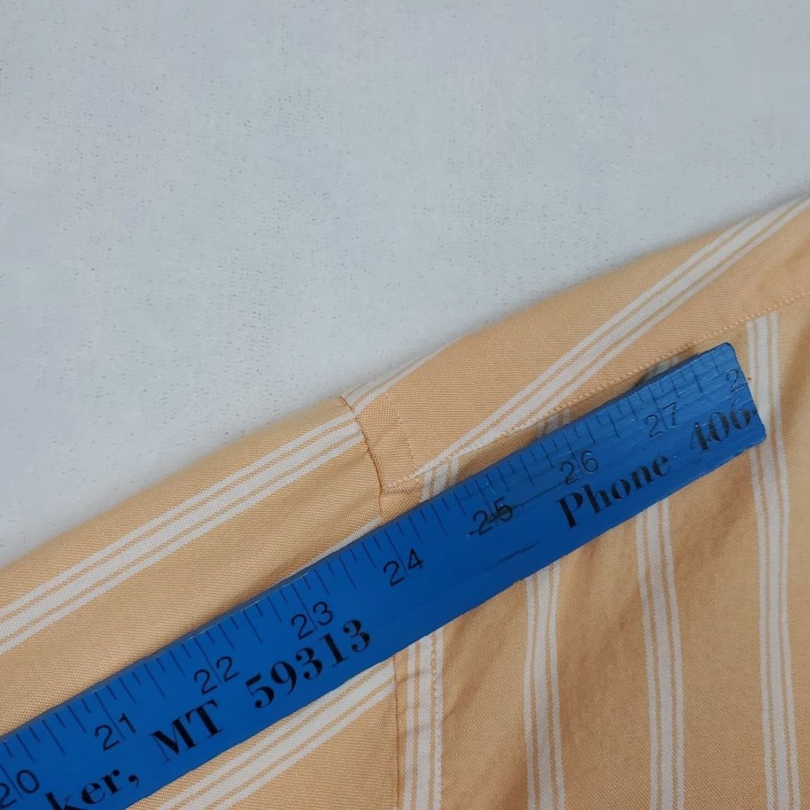Tommy Hilfiger VINTAGE Tommy Hilfiger Shirt Mens L Orange Striped Long Sleeve Retro Dress Shirt Size 42R - 7 Thumbnail