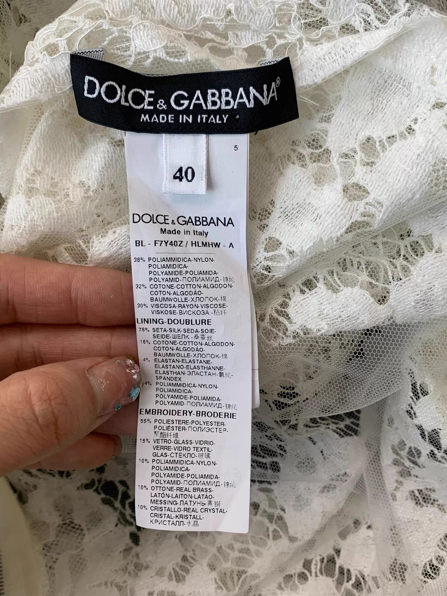 Dolce & Gabbana Dolce&Gabbana White Lace Beaded Dress Size 40 New Size S / US 4 / IT 40 - 4 Thumbnail
