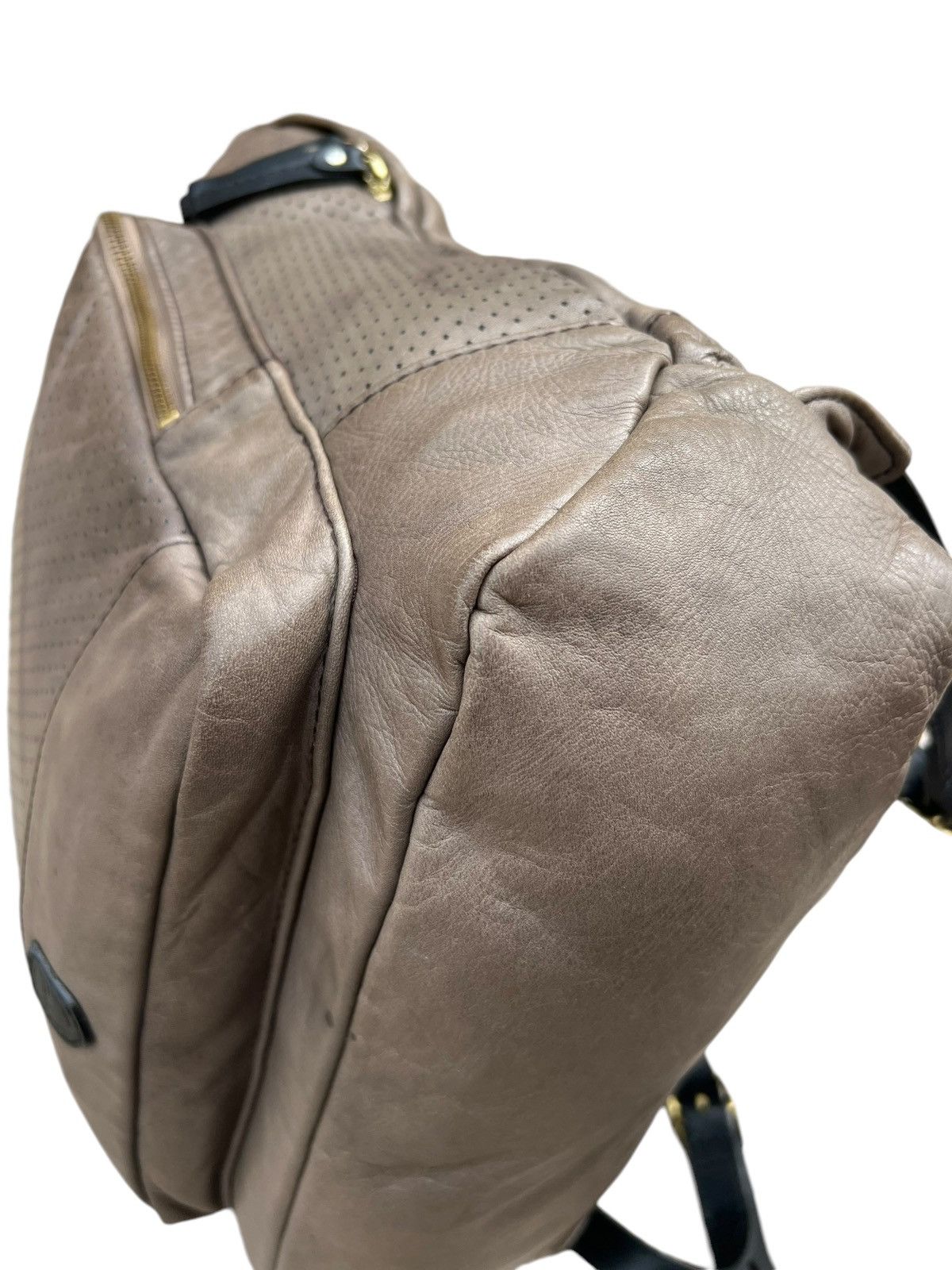 Leather Sot Japan Muddy Dirty Patina Napa Leather Backpack Bag Size ONE SIZE - 14 Thumbnail