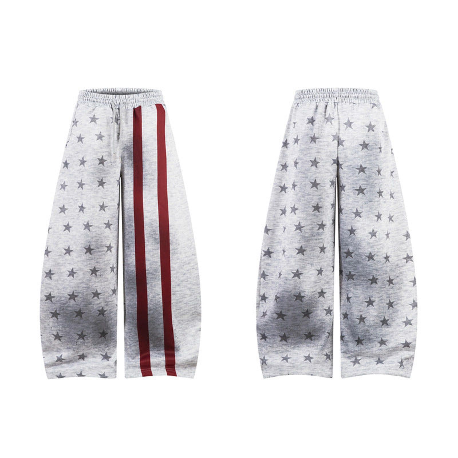 Other Star-Print Fleece Wide-Leg Pants Size US 32 / EU 48 - 3 Thumbnail