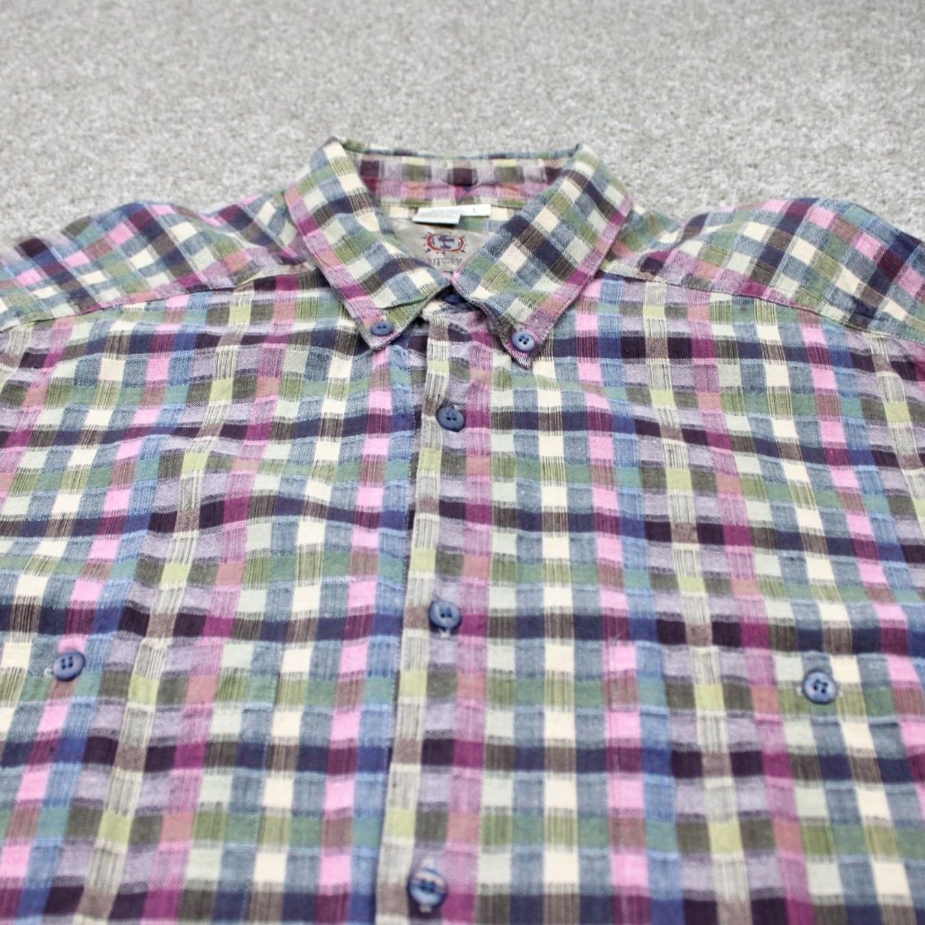 The Territory Ahead The Territory Ahead Shirt Mens Large Pink/Green/Blue Button-Down Long Sleeve Cotton Geometric Size US L / EU 52-54 / 3 - 4 Thumbnail