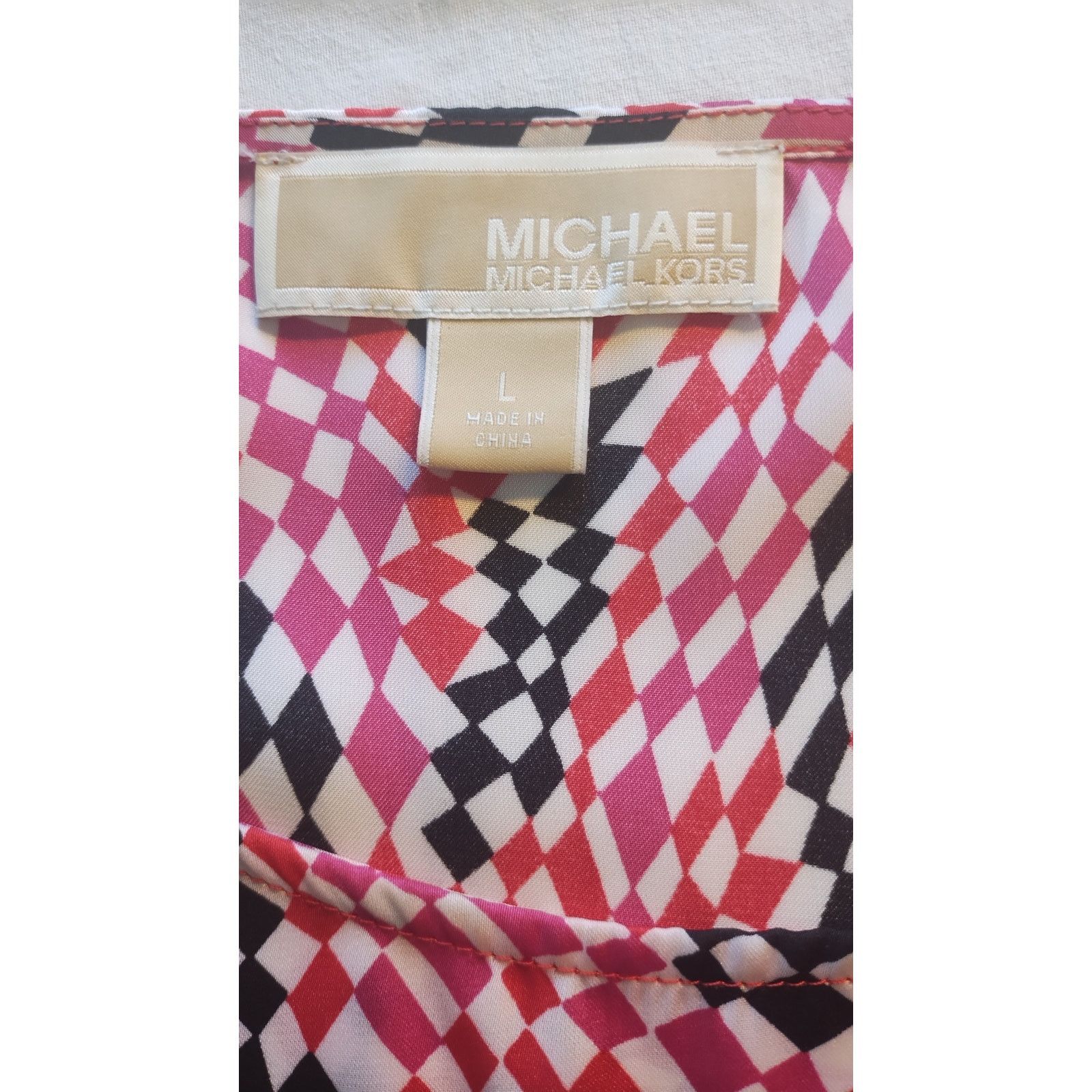 Michael Kors MICHAEL KORS Blouse Multicolor Abstract Print SZ L Size L / US 10 / IT 46 - 7 Thumbnail