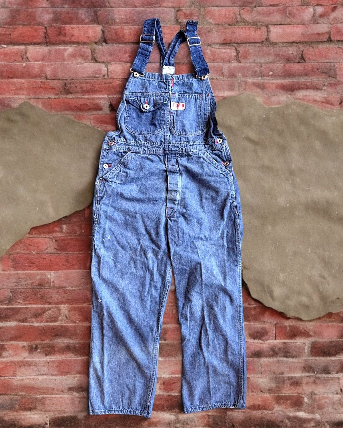 Vintage 1970s Big B Brotherhood Overalls Size US 30 / EU 46 - 1 Thumbnail