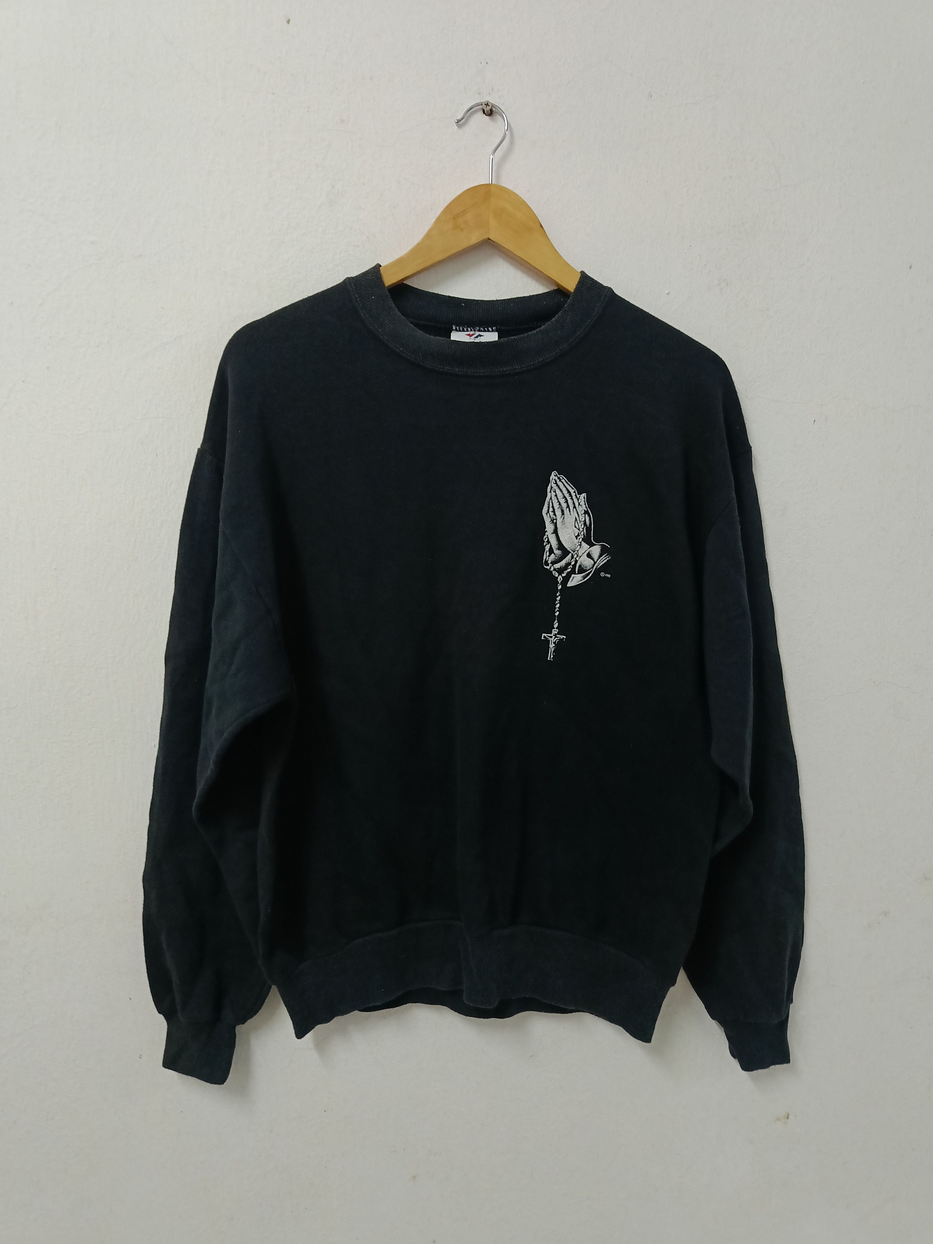 Vintage Drake Praying Hand Vtg crew neck Size US M / EU 48-50 / 2 - 2 Thumbnail