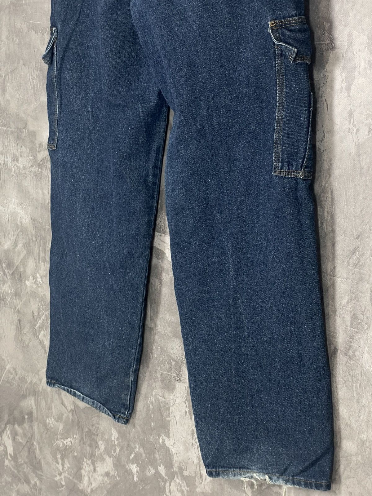 Vintage vintage Y2K Wake dark baggy fit denim cargo jeans Size US 30 / EU 46 - 9 Thumbnail