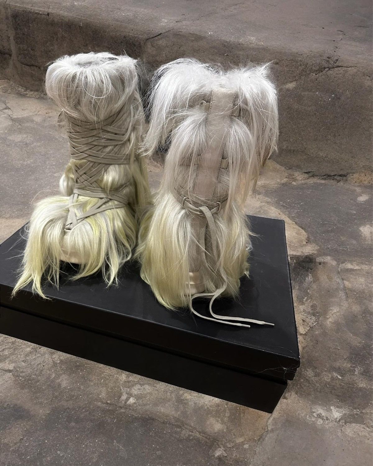 Moncler × Rick Owens Rick Owen’s Moncler Big Rocks Fur Boots Size US 7 / EU 40 - 5 Thumbnail