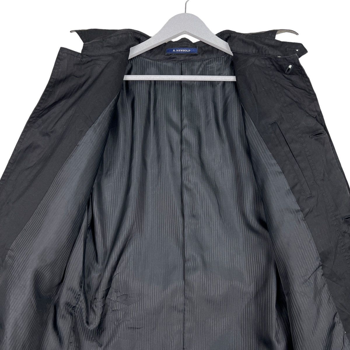 R.Newbold 🔥 BLACK R.NEWBOLD BELTED TRENCH COAT JACKET Size US M / EU 48-50 / 2 - 12 Thumbnail