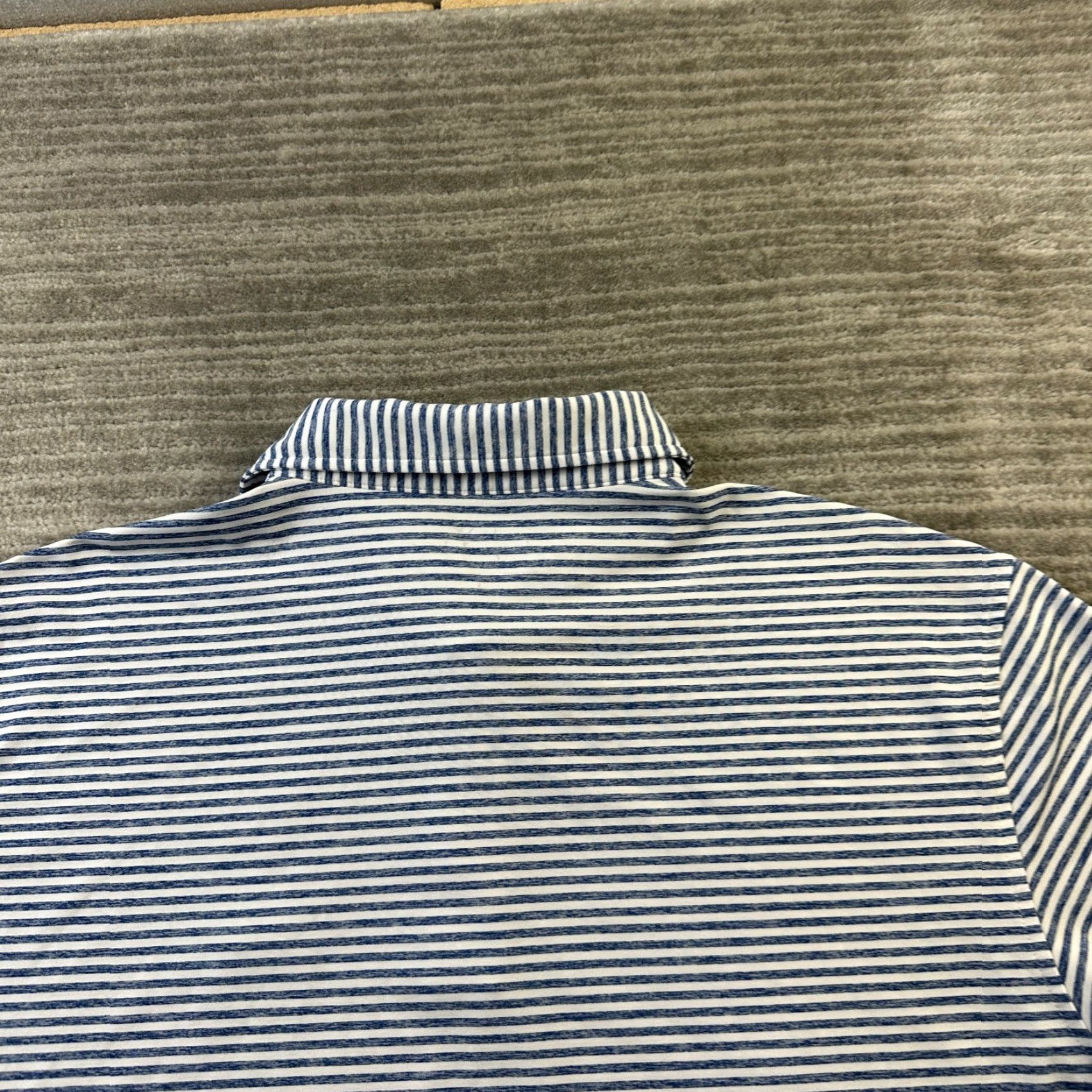 Vineyard Vines Vineyard Vines Polo Shirt Mens Large Blue Striped Performance Stretch Polo Shirt Regular Fit Short Sleeve Golf Preppy Logo Size US L / EU 52-54 / 3 - 5 Thumbnail