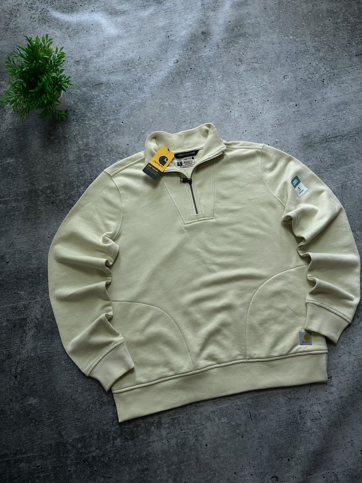 Carhartt Wip Carhartt WIP TENCEL Fiber Half-Zip Hype Y2K Sweatshirt Size M / US 6-8 / IT 42-44 - 3 Thumbnail