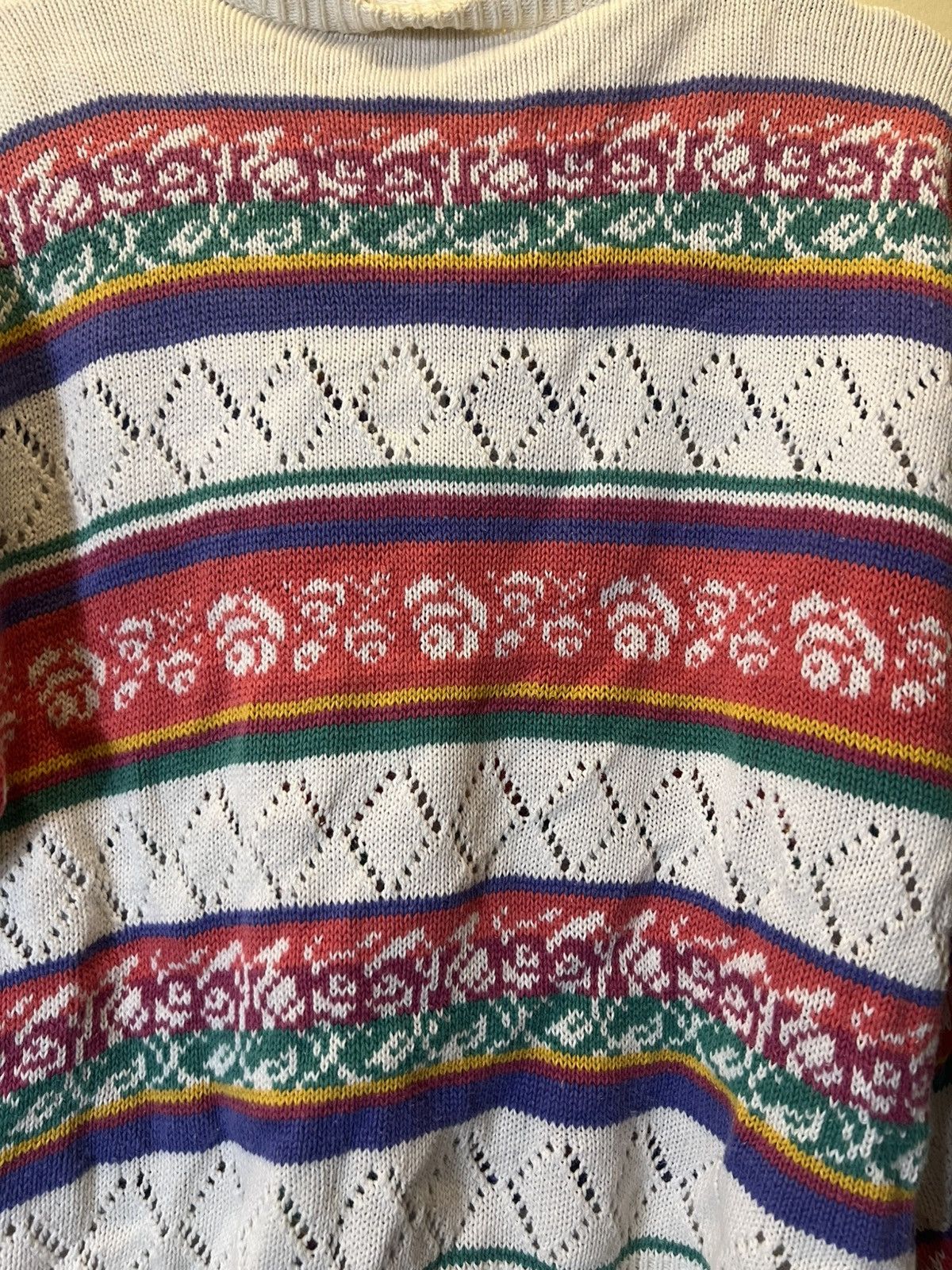 Vintage 80s Chris Everts Knit Cardigan Size L / US 10 / IT 46 - 4 Thumbnail