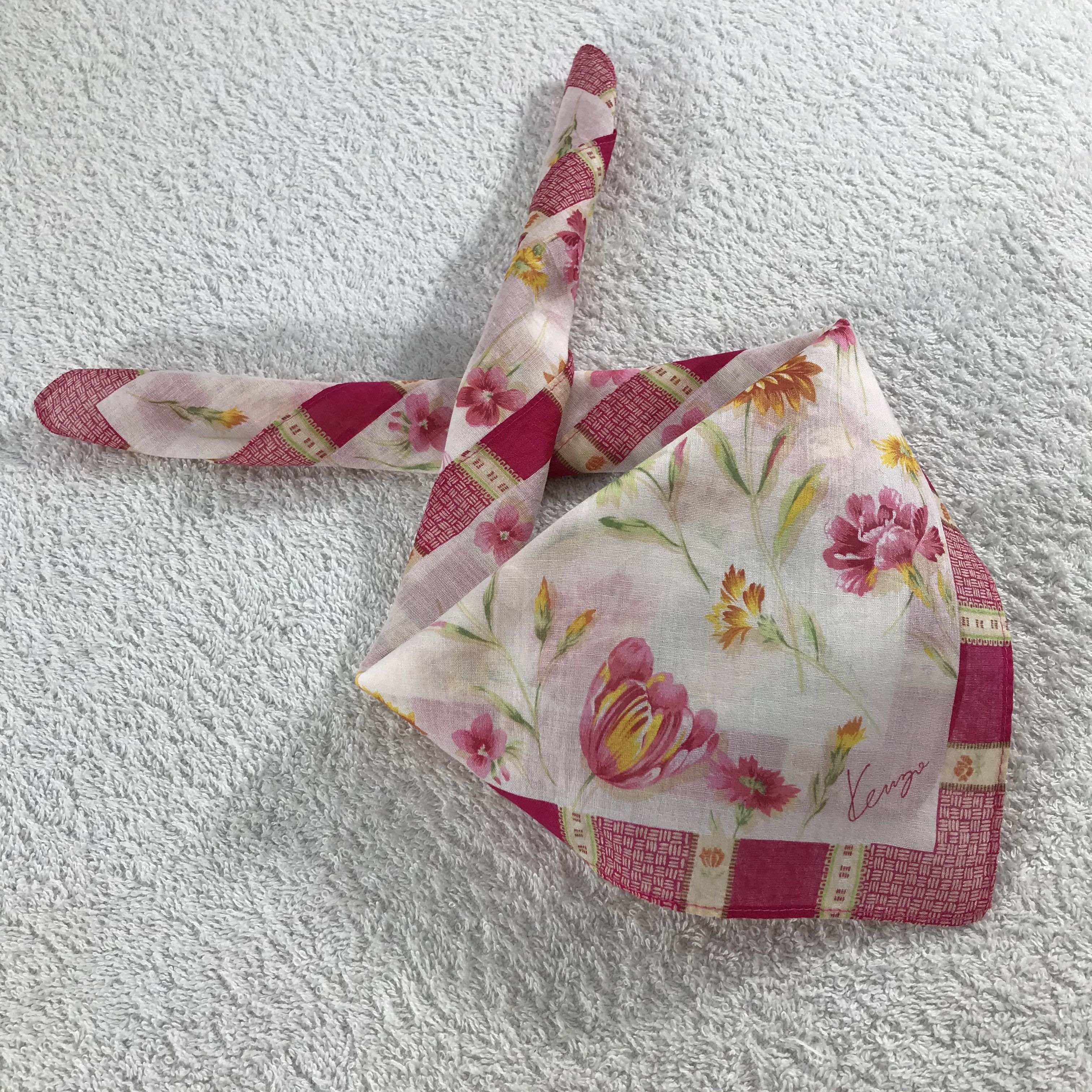 Kenzo × Vintage Kenzo Bandana / Handkerchief / Neckerchief - S275 Size ONE SIZE - 4 Thumbnail