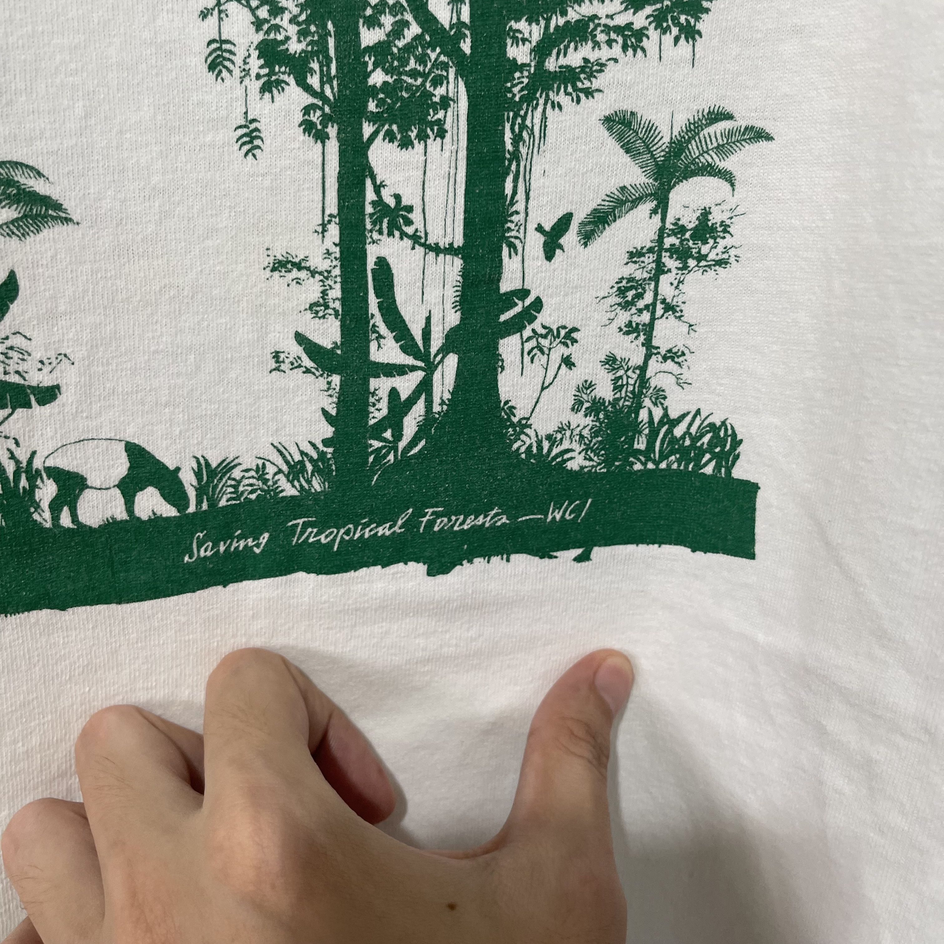 Vintage Vintage 90s Tropical Forest T-Shirt Size US M / EU 48-50 / 2 - 3 Thumbnail