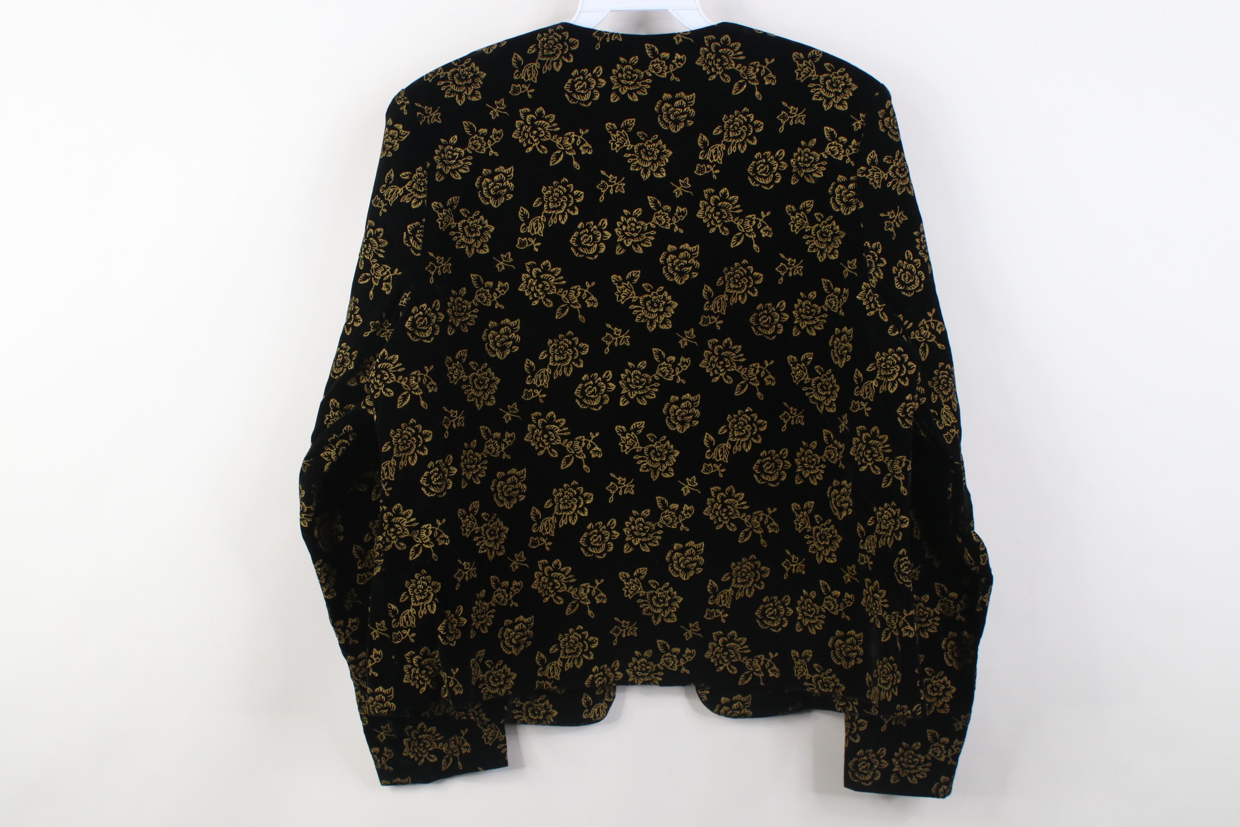 Vintage Vintage 90s Streetwear Flower Open Front Blazer Jacket USA Size M / US 6-8 / IT 42-44 - 7 Thumbnail