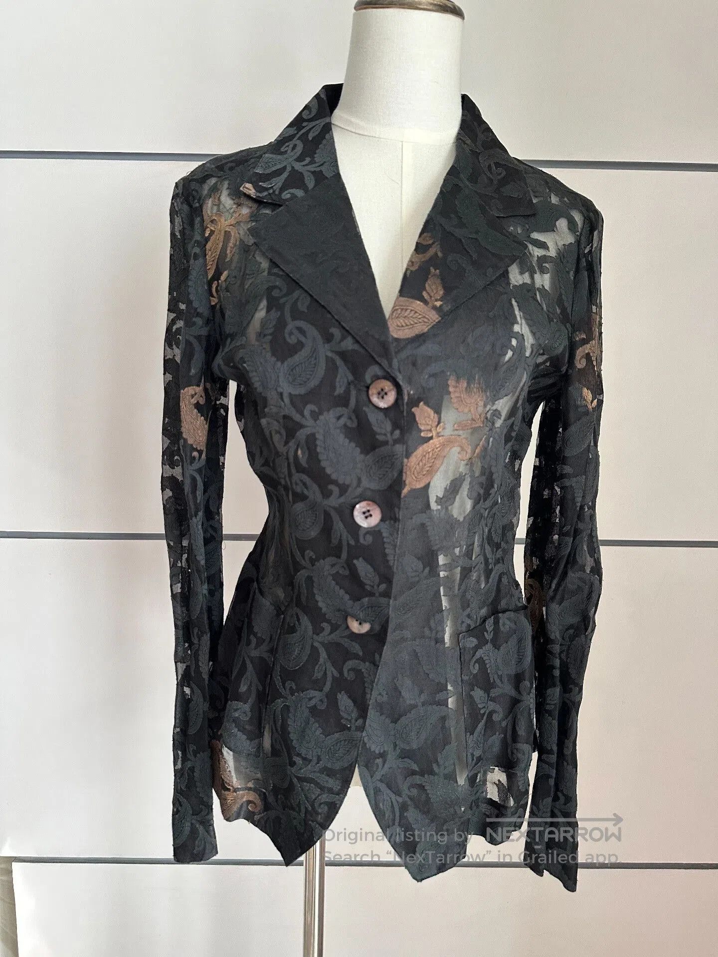 Dries Van Noten Dries Van Noten 90s Embroidered Blazer. Size S / US 4 / IT 40 - 2 Thumbnail