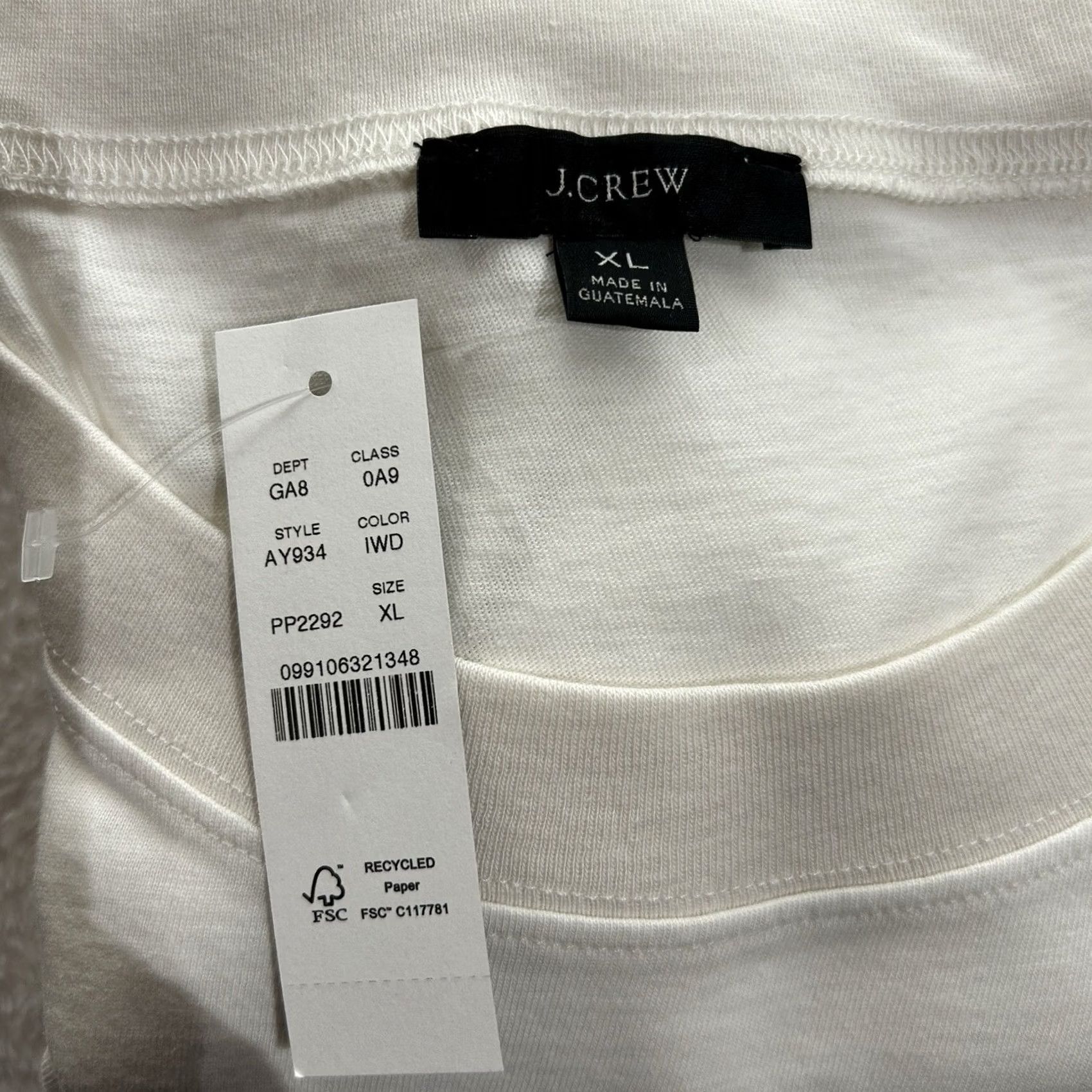 J.Crew J.Crew Womens XL Cream Striped Essential Wide Sleeve Shirt AY934 NWT – Size XL / US 12-14 / IT 48-50 - 3 Thumbnail