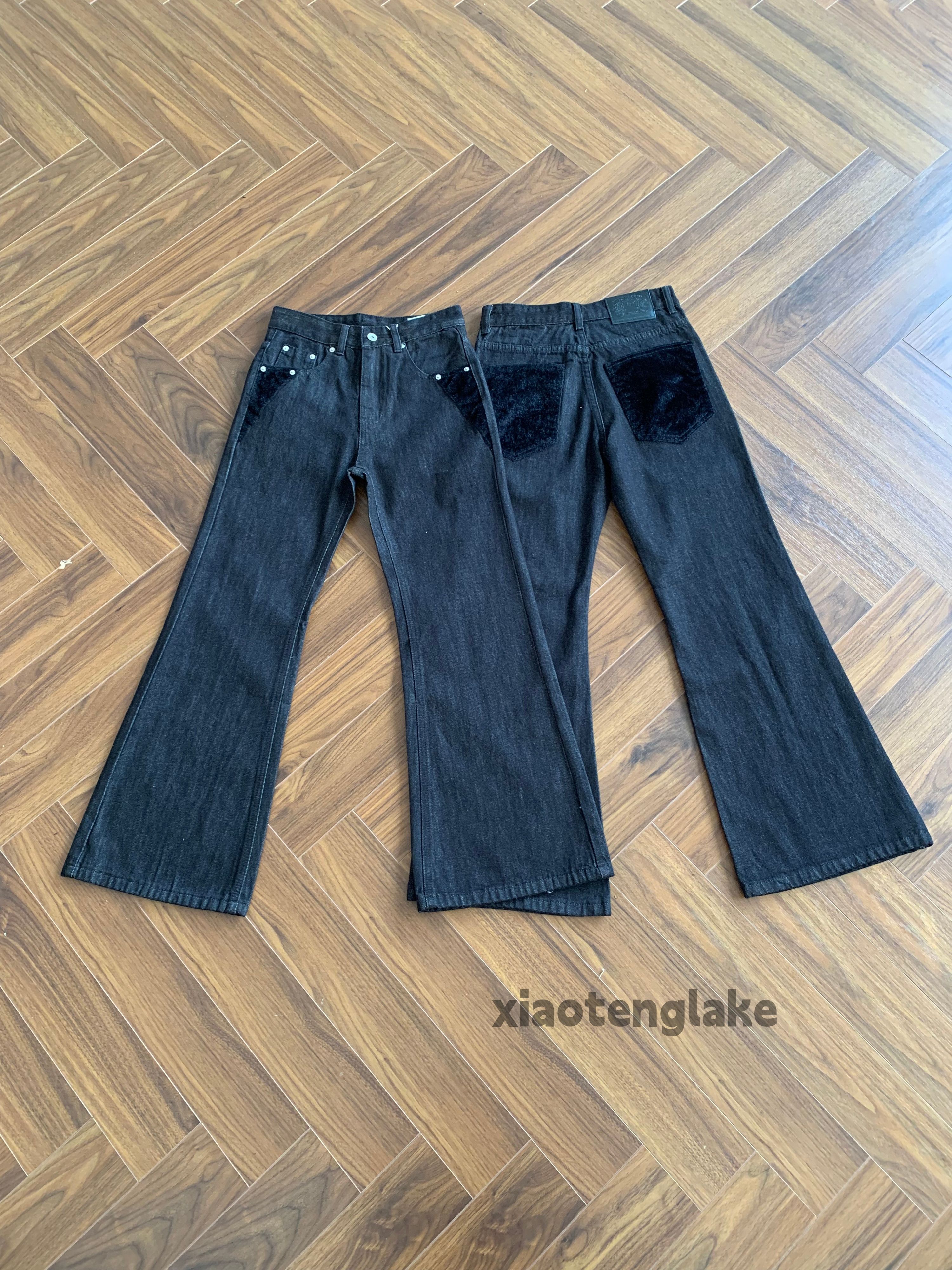Japanese Brand zx Balenciaga rickowens style flared patchwork punk jeans Size US 26 / EU 42 - 2 Thumbnail