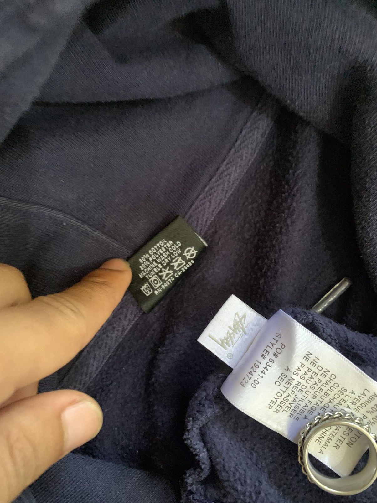 Stussy STUSSY PEACE I.S.T NAVY HOODIE Size US XL / EU 56 / 4 - 5 Thumbnail