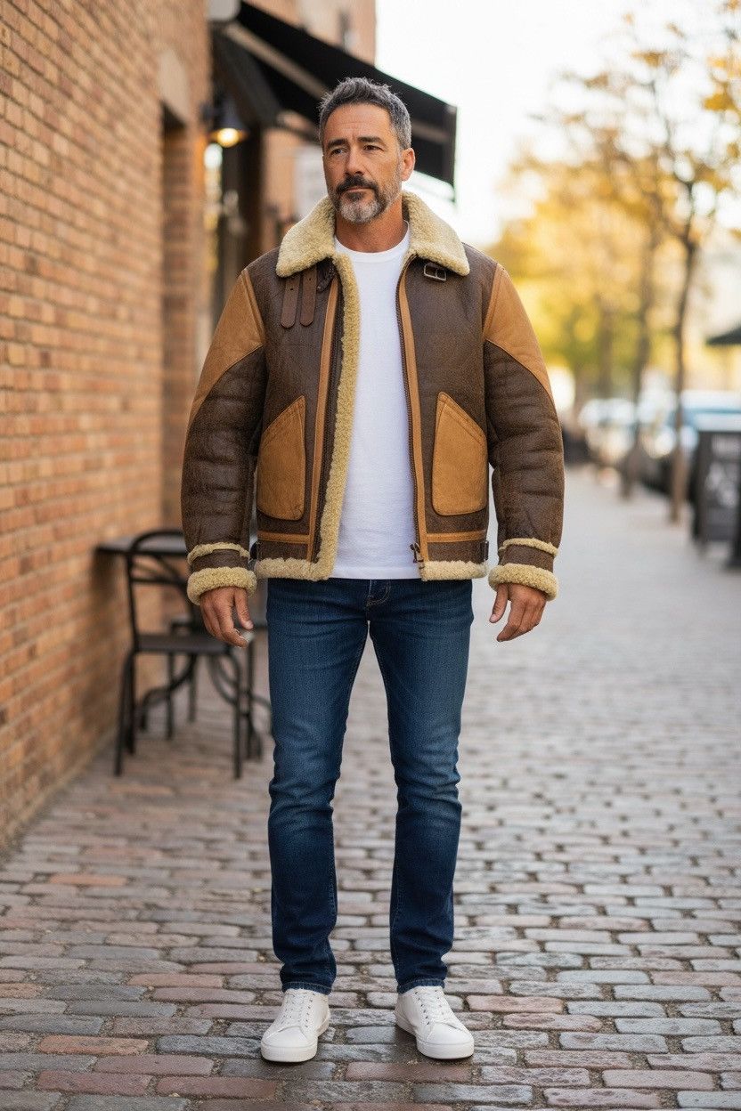 Schott 🔥RARE VTG SCHOTT BROS SHEEPSKINS LEATHER TYPE B3 Size US M / EU 48-50 / 2 - 2 Thumbnail