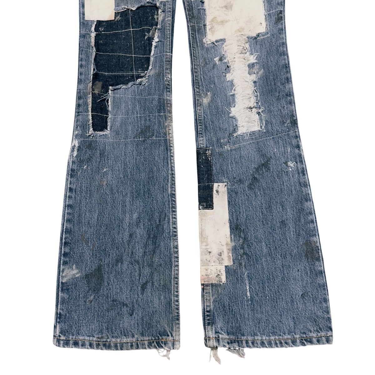 Levi's Vintage Levis 517 Distressed Denim Flare Jeans Hedi Slimane Size US 28 / EU 44 - 5 Thumbnail