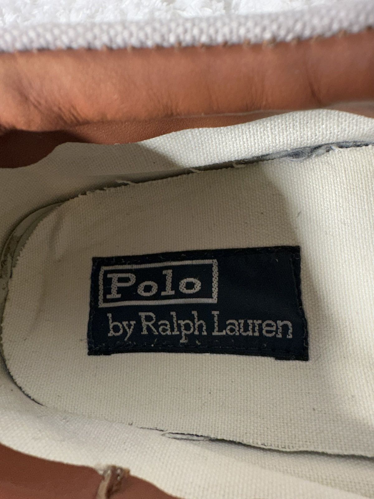 Polo Ralph Lauren Polo Ralph Lauren Gray Canvas Sneakers w/Brown Leather Size US 11.5 / EU 44-45 - 7 Thumbnail
