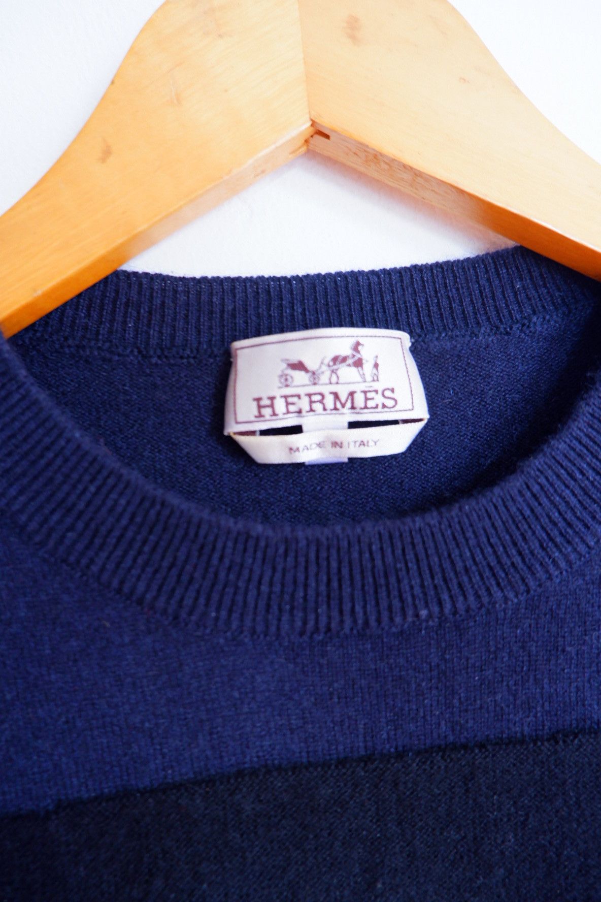 Hermes Cashmere Knitwear Navy Blue Size US M / EU 48-50 / 2 - 6 Thumbnail