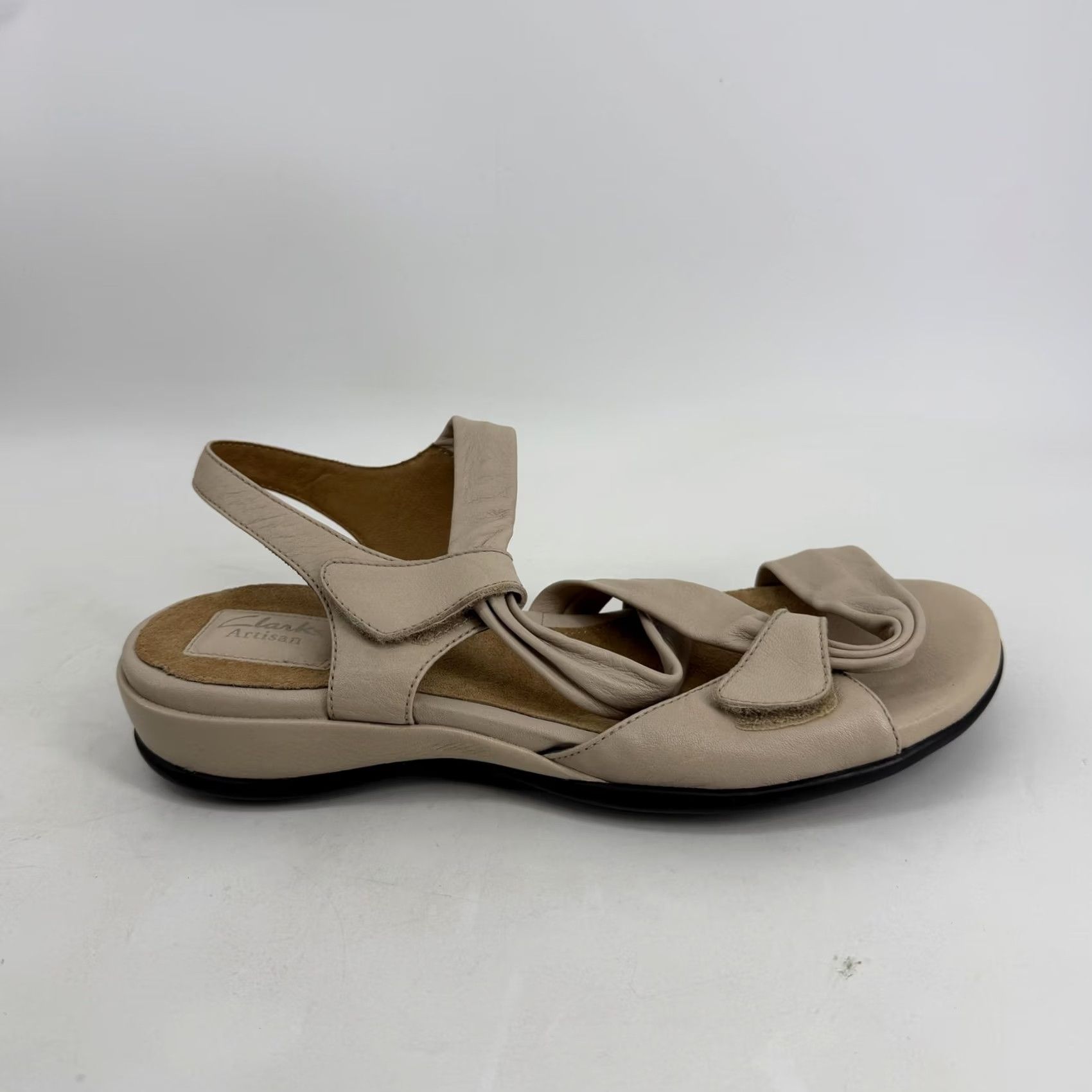 Clarks Clarks Artisan Sandals Womens Size 10W Beige Slingback Knot Wedge Comfort 87201 Size US 10 / IT 40 - 2 Thumbnail