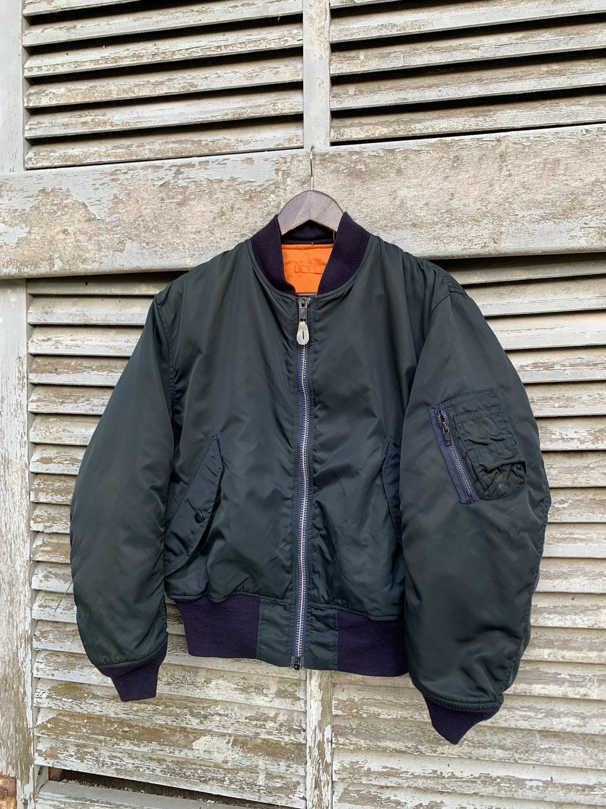 Vintage 👹VINTAGE USAF MA-1 MAN MAN INTERMEDIATE BOMBER JACKET Size US M / EU 48-50 / 2 - 2 Thumbnail