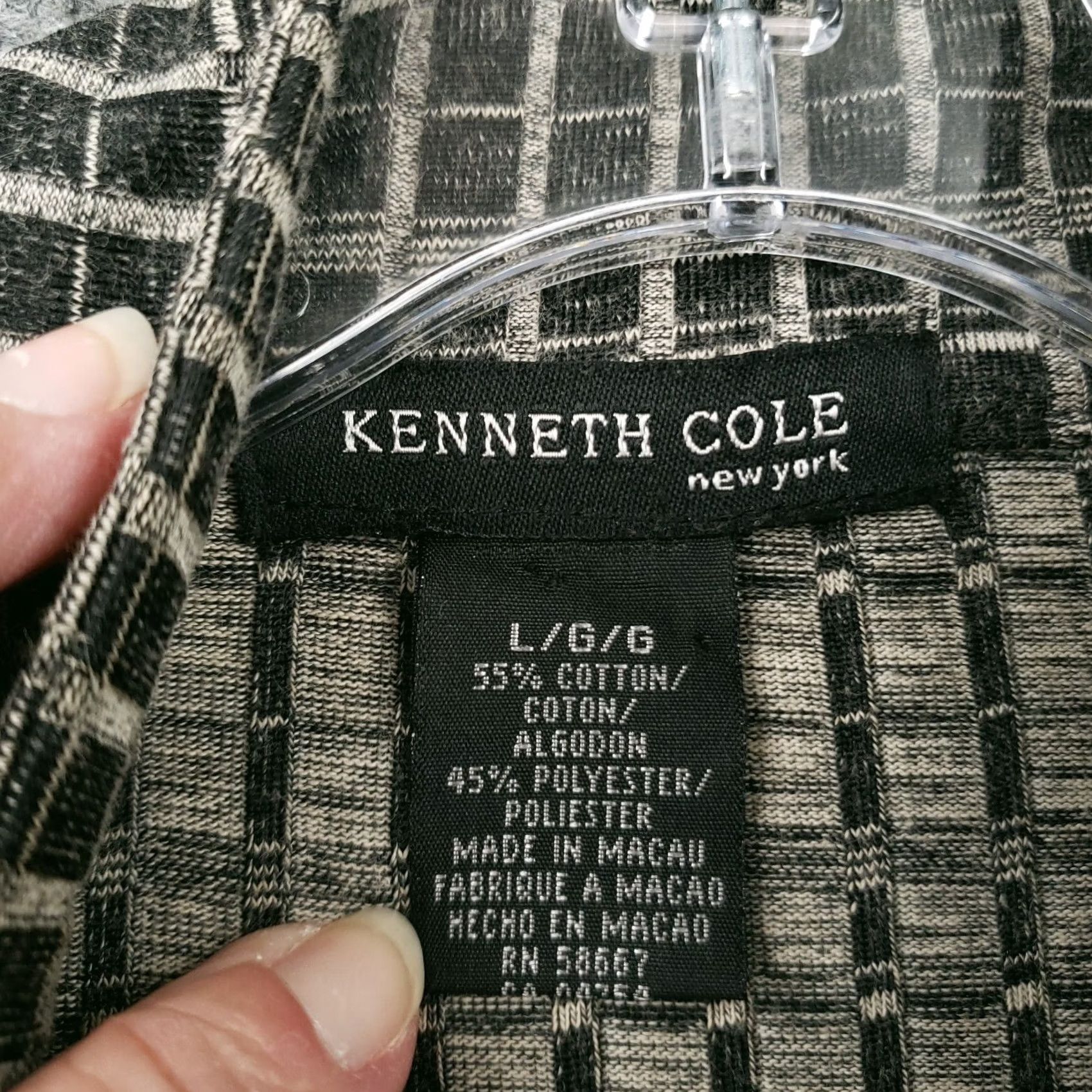 Kenneth Cole Kenneth Cole Sweater Mens L Black Pullover Mock Neck Knit Long Sleeve 1/4 Zip Cotton Blend Size US L / EU 52-54 / 3 - 3 Thumbnail