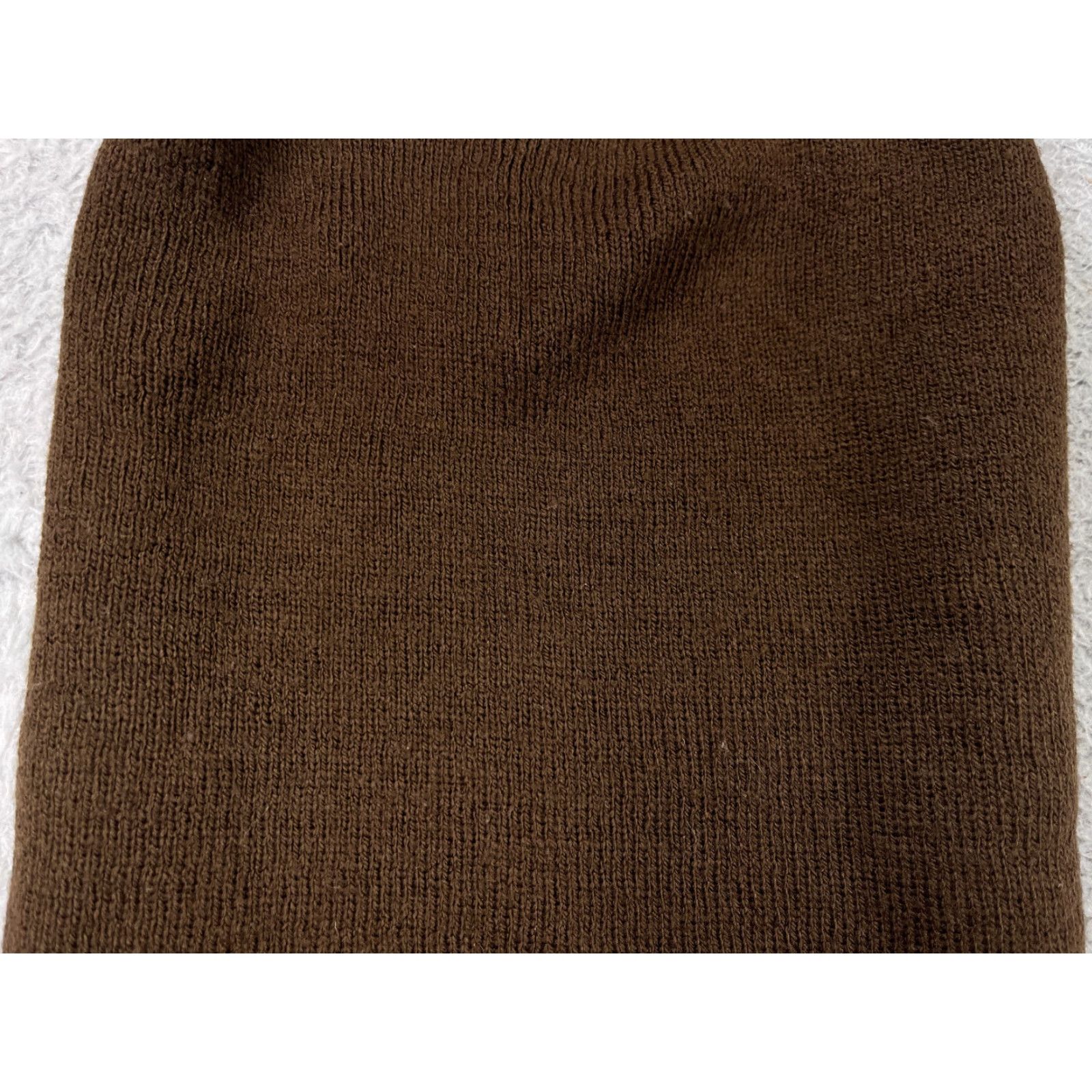 Vintage PromoHeadwear Beanie One Size Adult Brown Knit 100% Acrylic Outdoors Ski Casual Men’s Womens” Size ONE SIZE - 2 Thumbnail