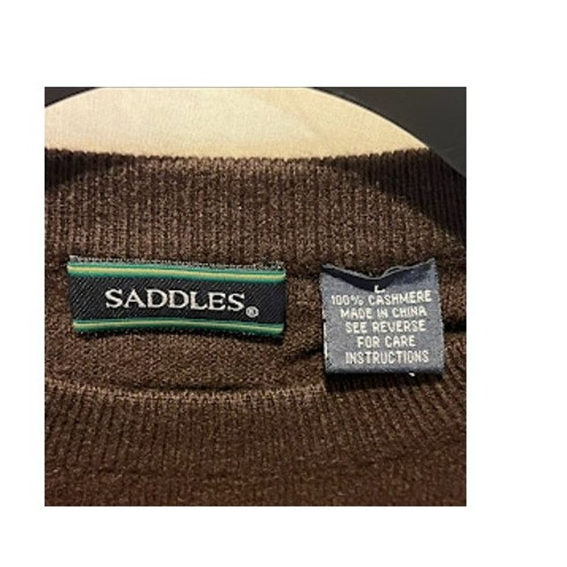 Other × Vintage NWT Saddles Sweater Jumper Cashmere Mens Crew Neck Sz L Size US L / EU 52-54 / 3 - 3 Thumbnail