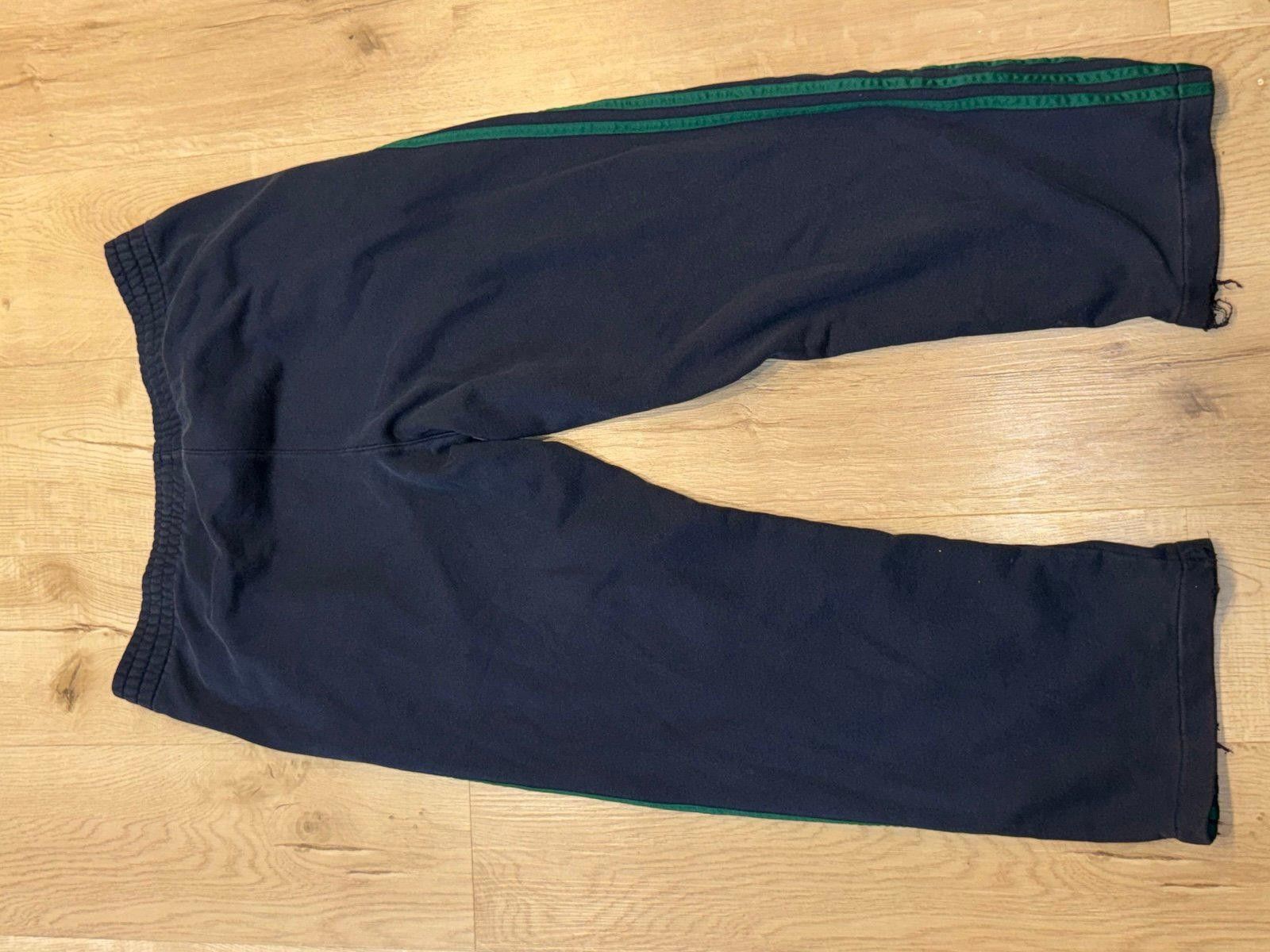Adidas Adidas Navy Blue/Green Striped Cotton Sweatpants Mens MD Size US 32 / EU 48 - 4 Thumbnail