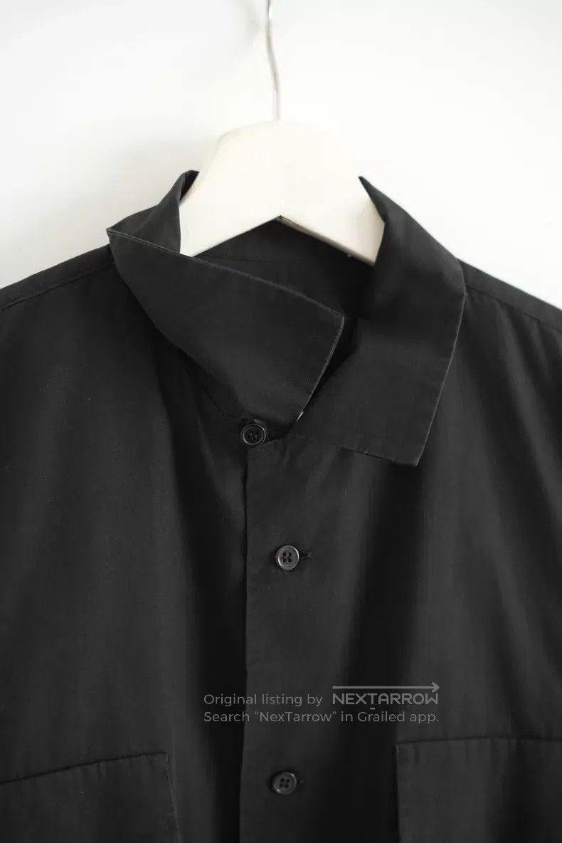 Yohji Yamamoto Yohji Yamamoto 17aw double pocket open neck black shirt Size US L / EU 52-54 / 3 - 4 Thumbnail