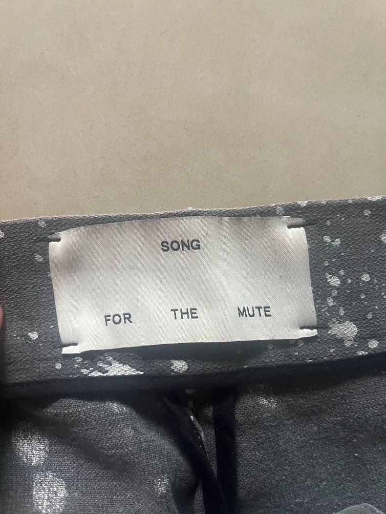 Song For The Mute Song For The Mute white speckled fringed denim pant Size US 36 / EU 52 - 3 Thumbnail