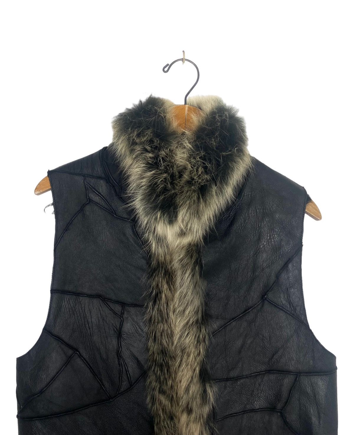 Japanese Brand Rare‼️ Faux Fur Fox Gilet Sheep Leather Size S / US 4 / IT 40 - 5 Thumbnail