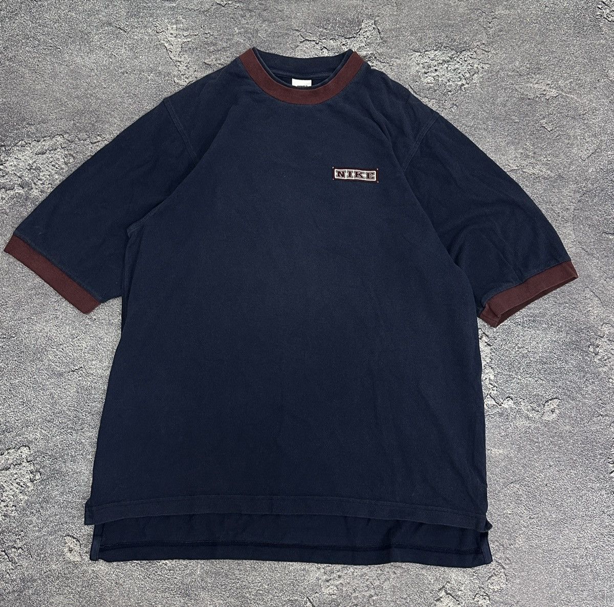 Nike × Vintage Vintage 90s NIke Embroidered Big Swoosh T-Shirt M Size Size US M / EU 48-50 / 2 - 2 Thumbnail