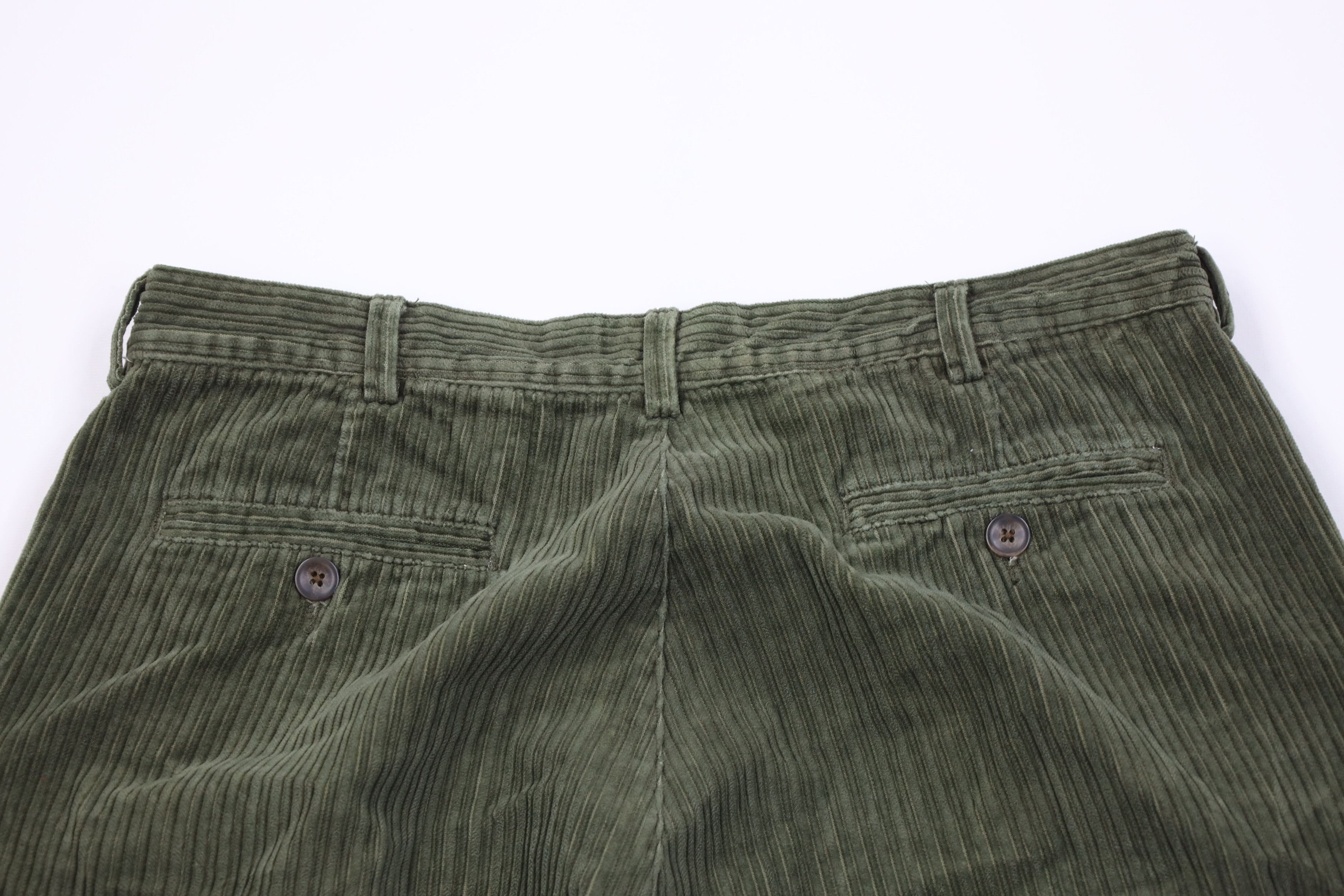 Vintage Vintage 90s Streetwear Wide Leg Corduroy Chino Pants Green Size US 38 / EU 54 - 11 Thumbnail