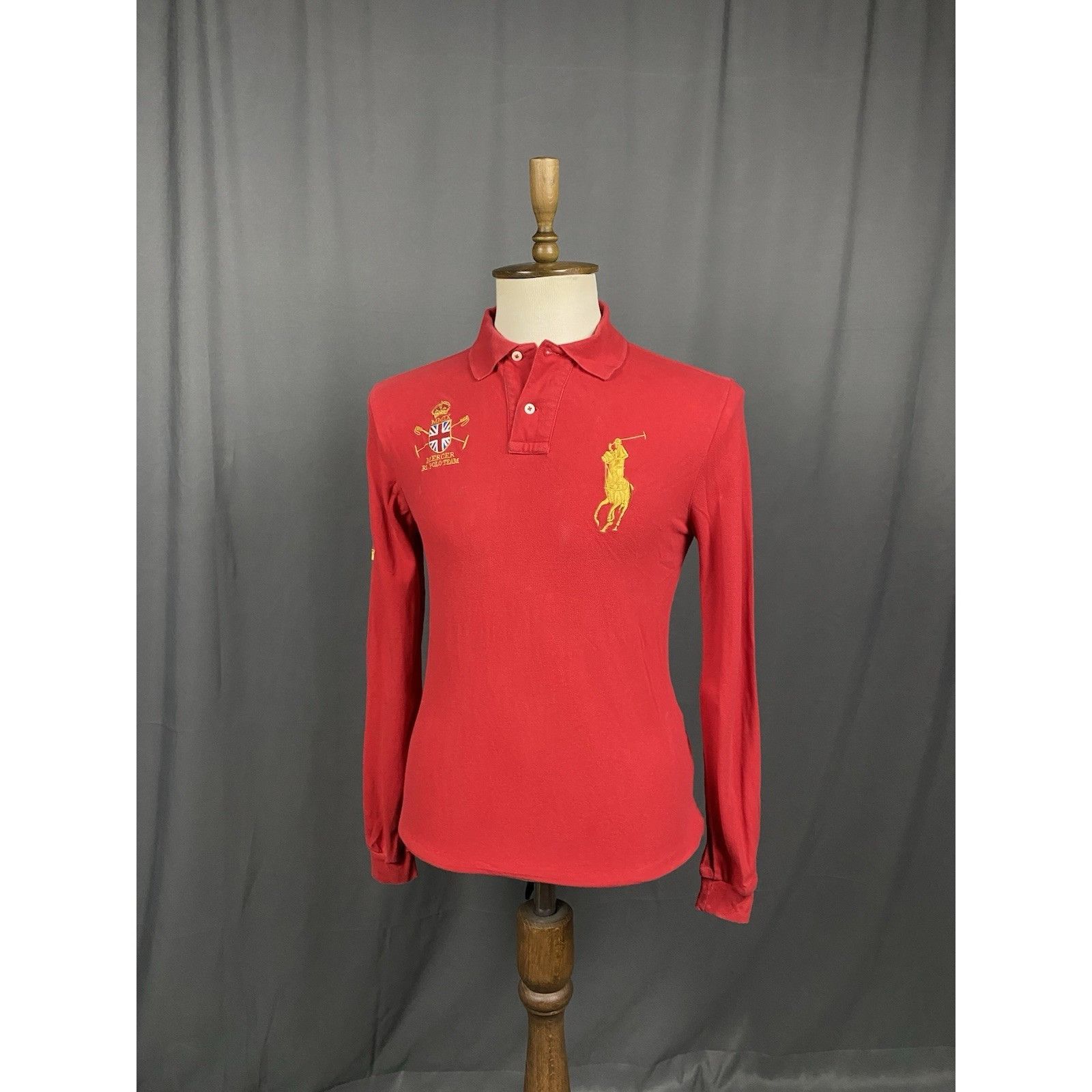 Polo Ralph Lauren Polo by Ralph Lauren Big Logo Vintage Men's Red Collared Pol Size US L / EU 52-54 / 3 - 2 Thumbnail