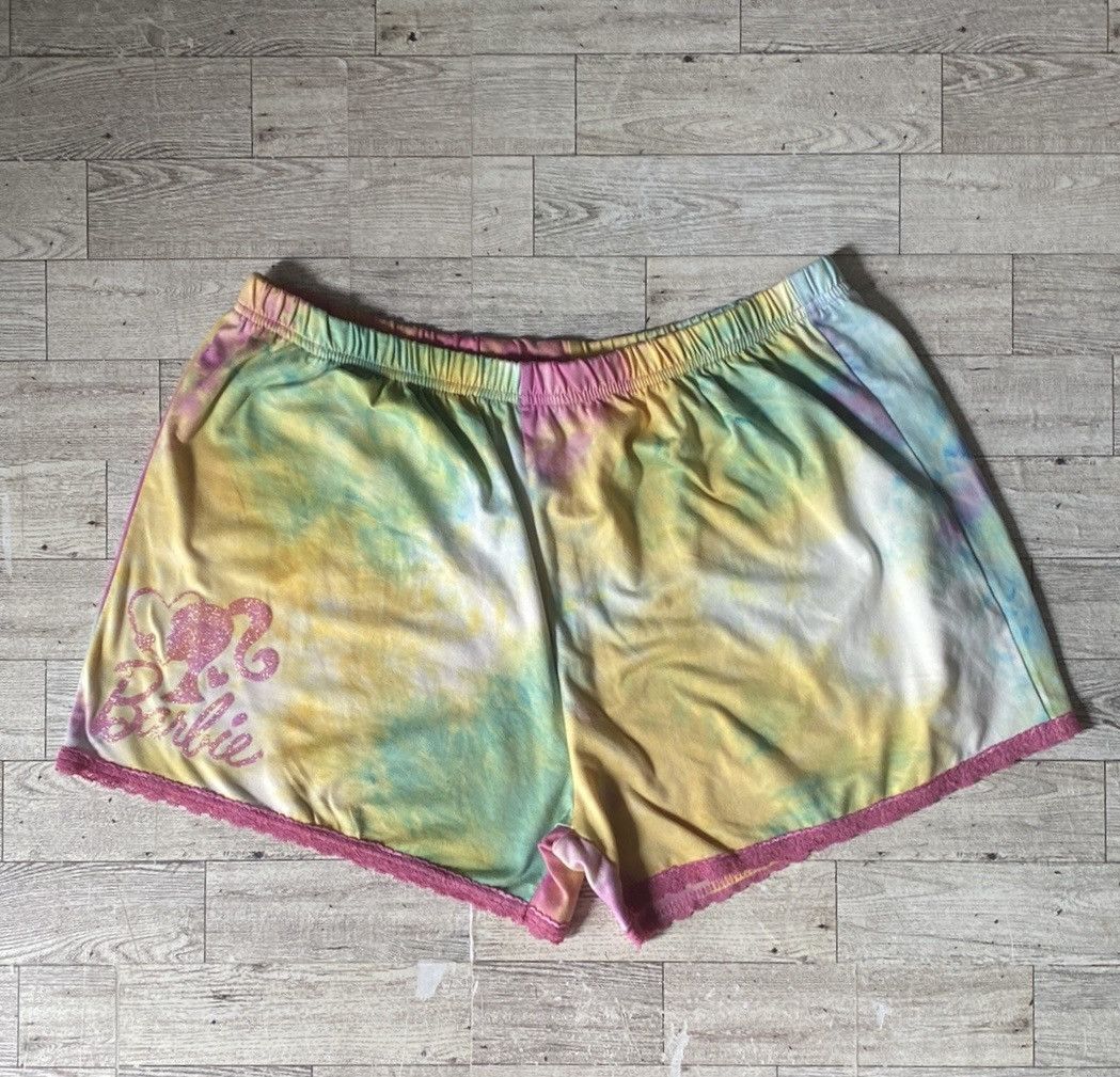 Vintage Retro, Pastel Tie Dye, Sparkle Barbie, Lounge/Sleep Shorts Size 28" / US 6 / IT 42 - 11 Thumbnail