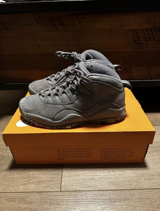 Jordan 10 grey suede sales