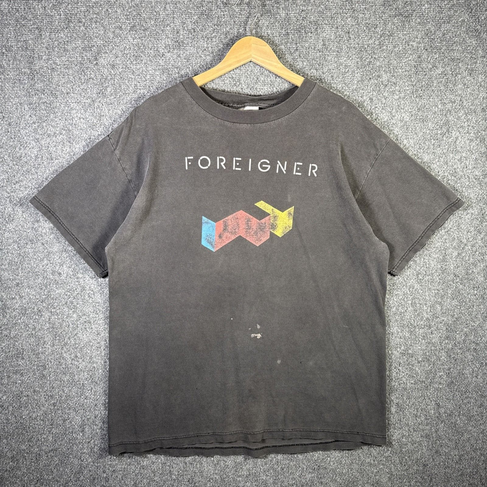 Band Tees Vintage Foreigner Shirt XL Black 90s Band Tee Faded Music Size US XL / EU 56 / 4 - 2 Thumbnail