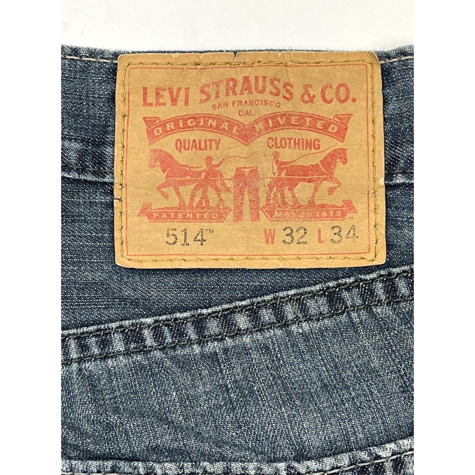 Levi's Levi's 514 Regular Fit Straight Leg Denim Jeans Blue Medium Wash 34x34 Mens Classic Size US 32 / EU 48 - 4 Thumbnail