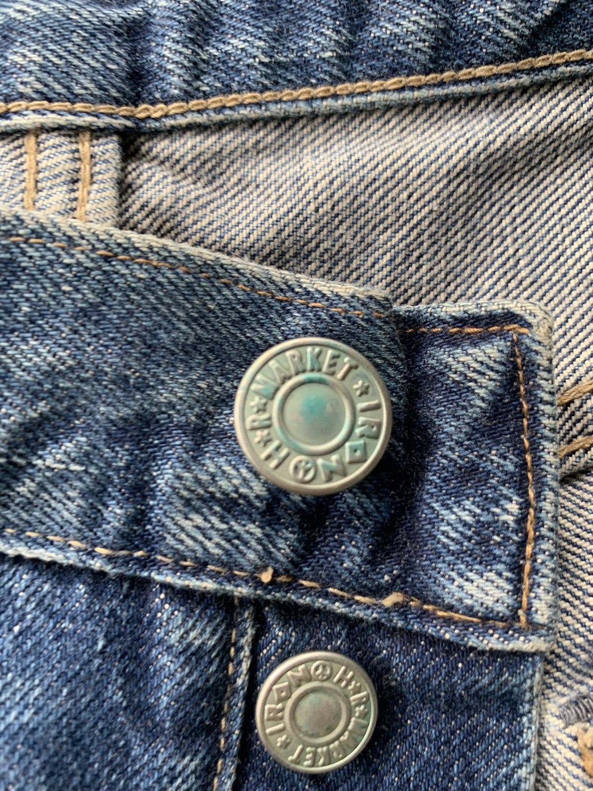Japanese Brand vintage Okura Hr Market Selvedge Distressed denim Size US 34 / EU 50 - 15 Thumbnail