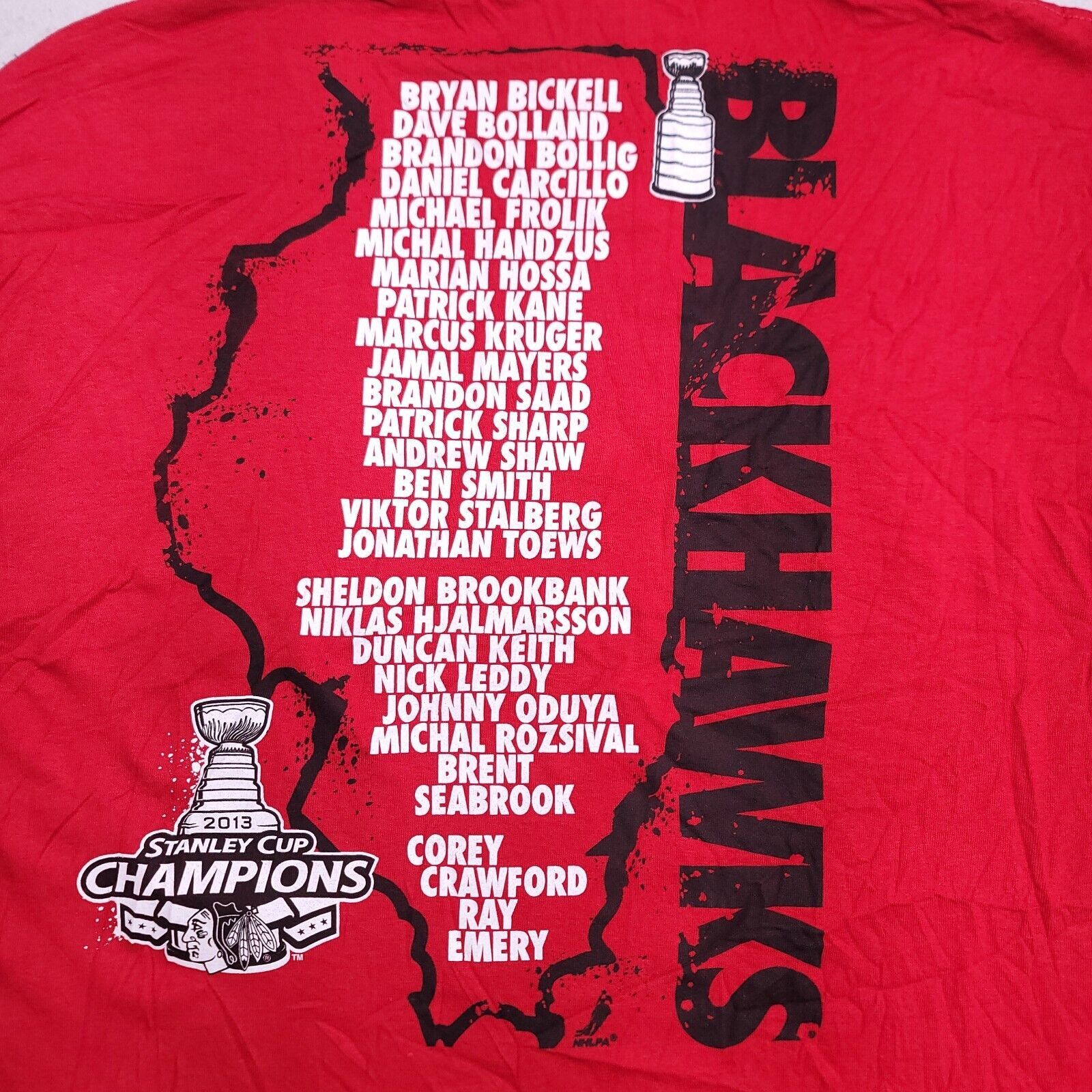 Alstyle 2013 Stanley Cup Champions T Shirt Mens Size 2XL Red Alstyle Size US XXL / EU 58 / 5 - 13 Thumbnail