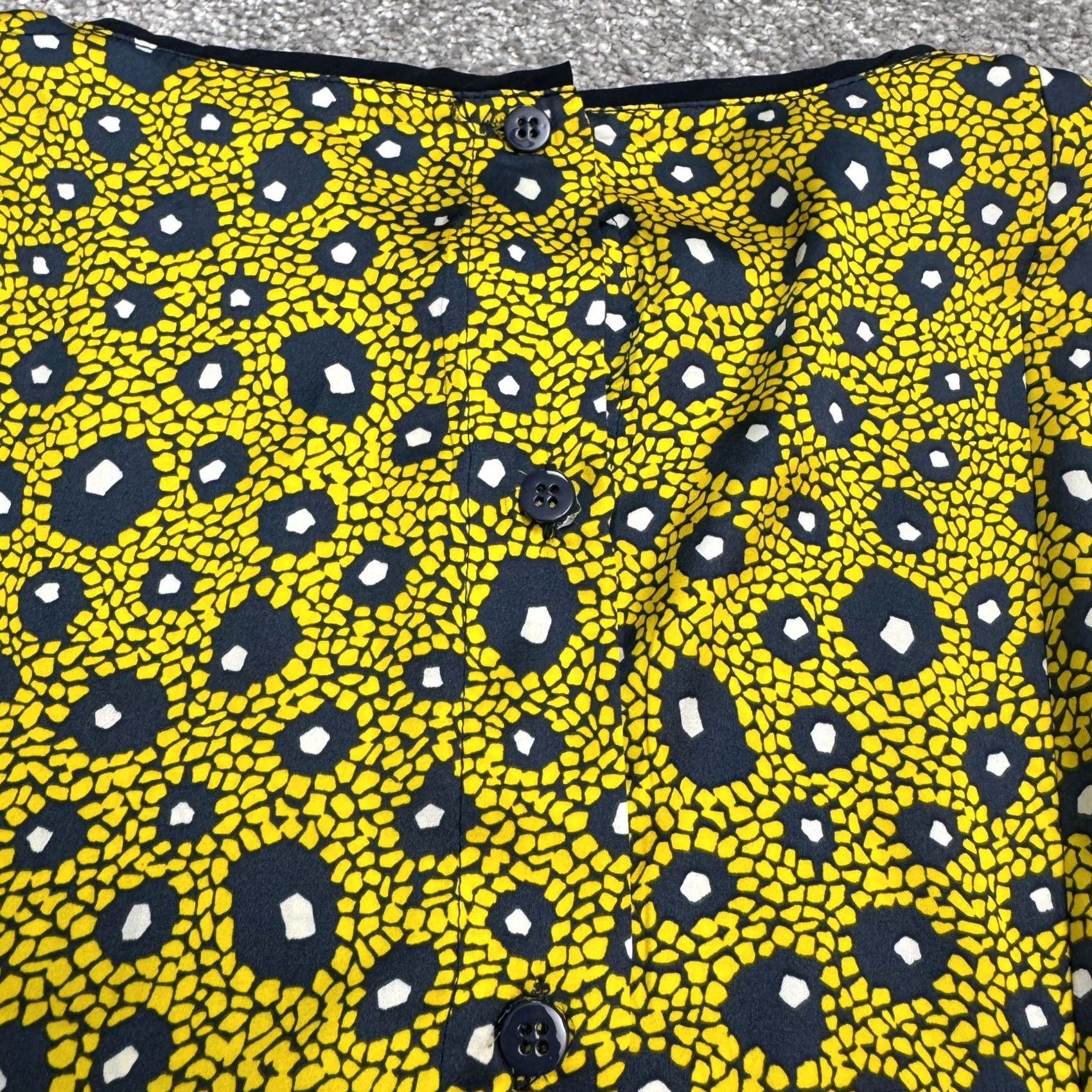 Zara Zara Basic Animal Print Sleeveless Shift Dress Womens Large Yellow Pockets Casual Size L / US 10 / IT 46 - 4 Thumbnail