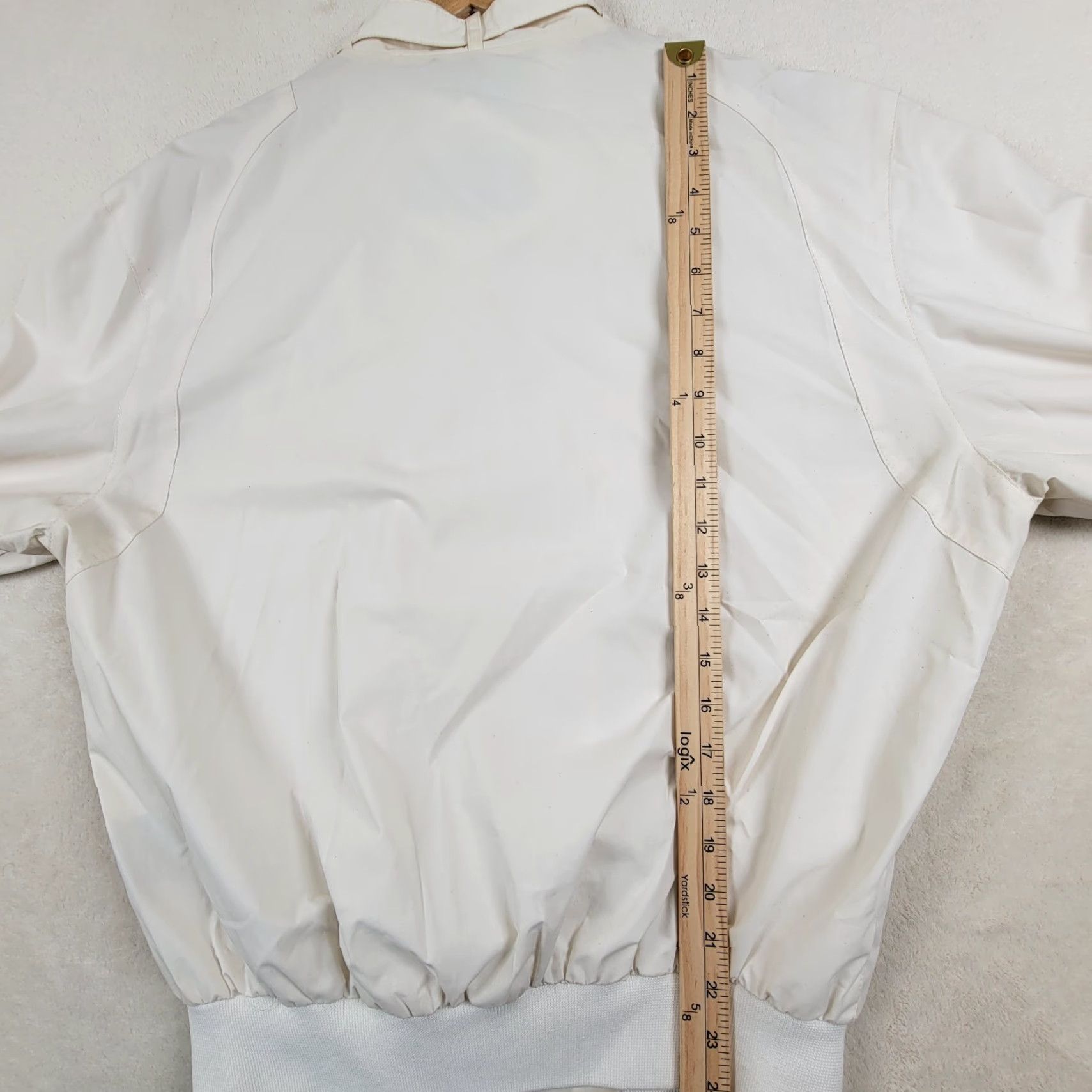 Members Only VINTAGE Members Only Jacket Cream White Full Zip Lined Bomber 90s Mens M White Solid 90s Jacket Men Size US M / EU 48-50 / 2 - 4 Thumbnail