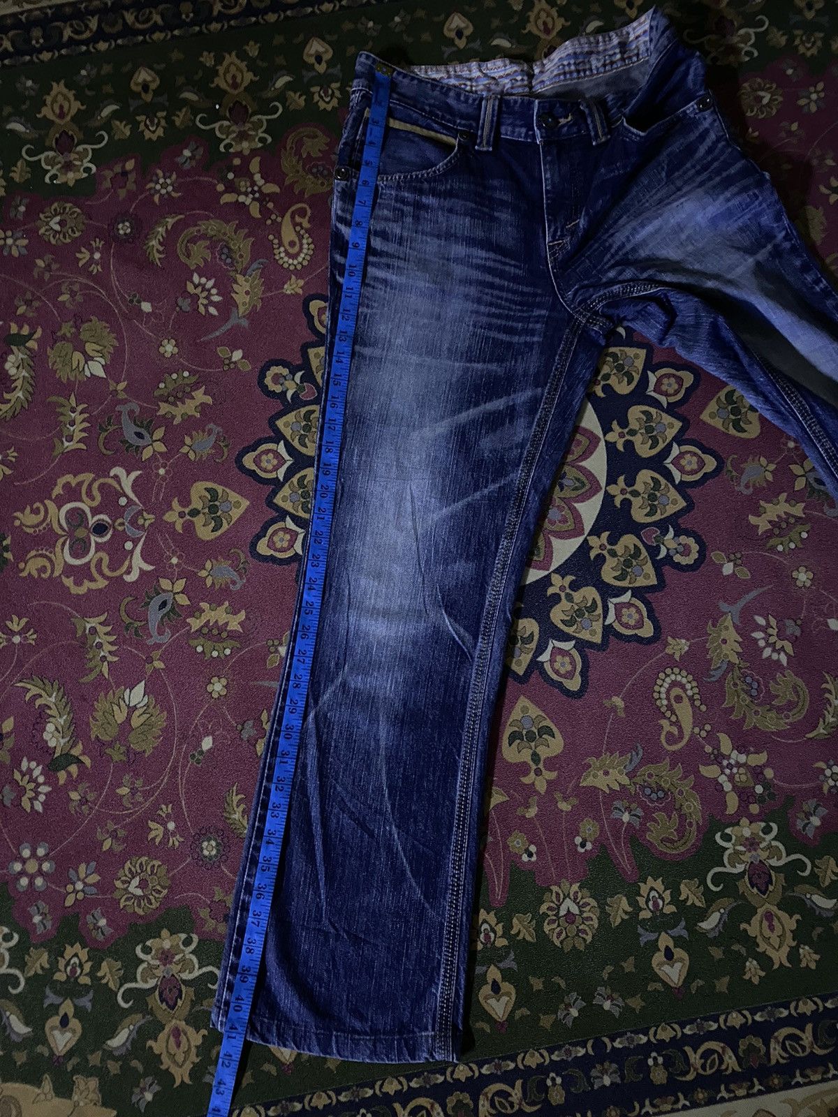 Edwin × If Six Was Nine × Le Grande Bleu (L.G.B.) 🔥RARE🔥Vintage Edwin Exclusive Flare Distressed Denim Size US 32 / EU 48 - 15 Thumbnail
