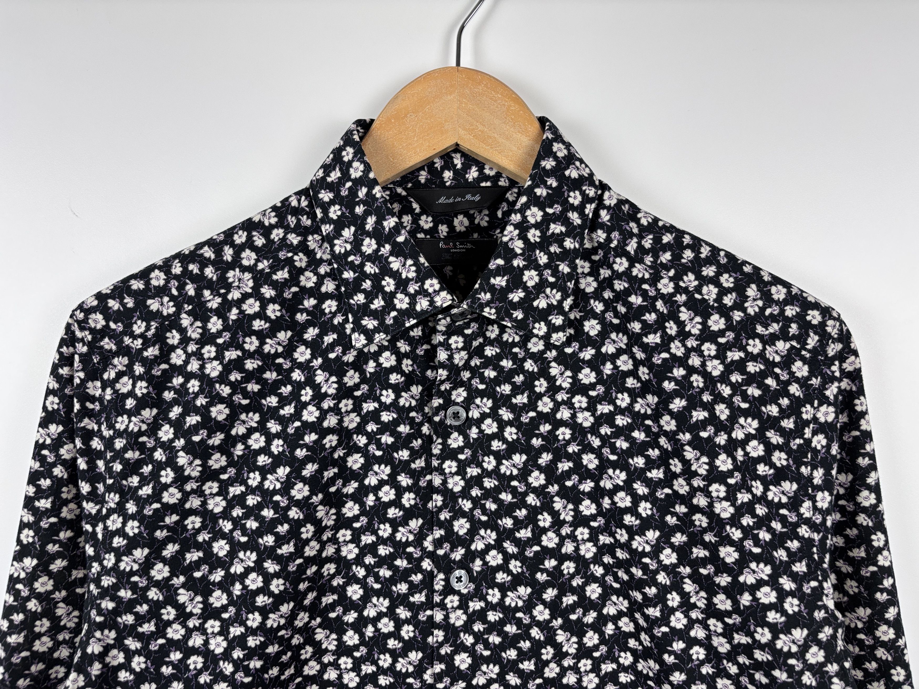 Paul Smith Paul Smith The Byard Floral Flower Shirt Black Size 15/38 Size US M / EU 48-50 / 2 - 2 Thumbnail