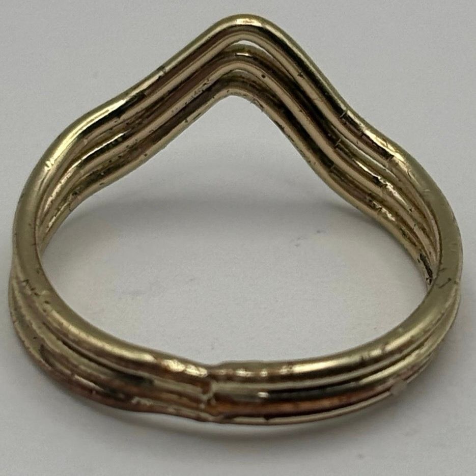 Other Gold Triple Chevron Ring Size ONE SIZE - 6 Thumbnail