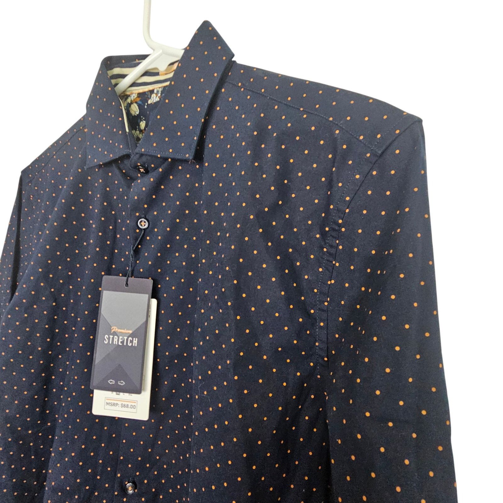 Rocky Ricky Singh Cactus Man Mens Polka Dot Dress Shirt Stretch M Size US M / EU 48-50 / 2 - 5 Thumbnail