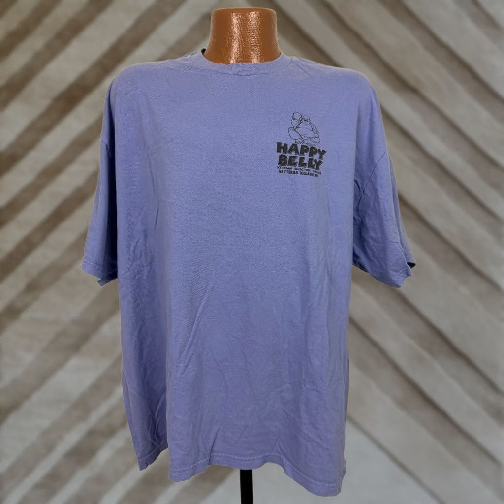 Vintage Buddha Shirt Adult XXL Happy Belly Ice Cream Hatteras North Carolina Lavender Shirt Adult XXL Purple Size US XXL / EU 58 / 5 - 1 Thumbnail